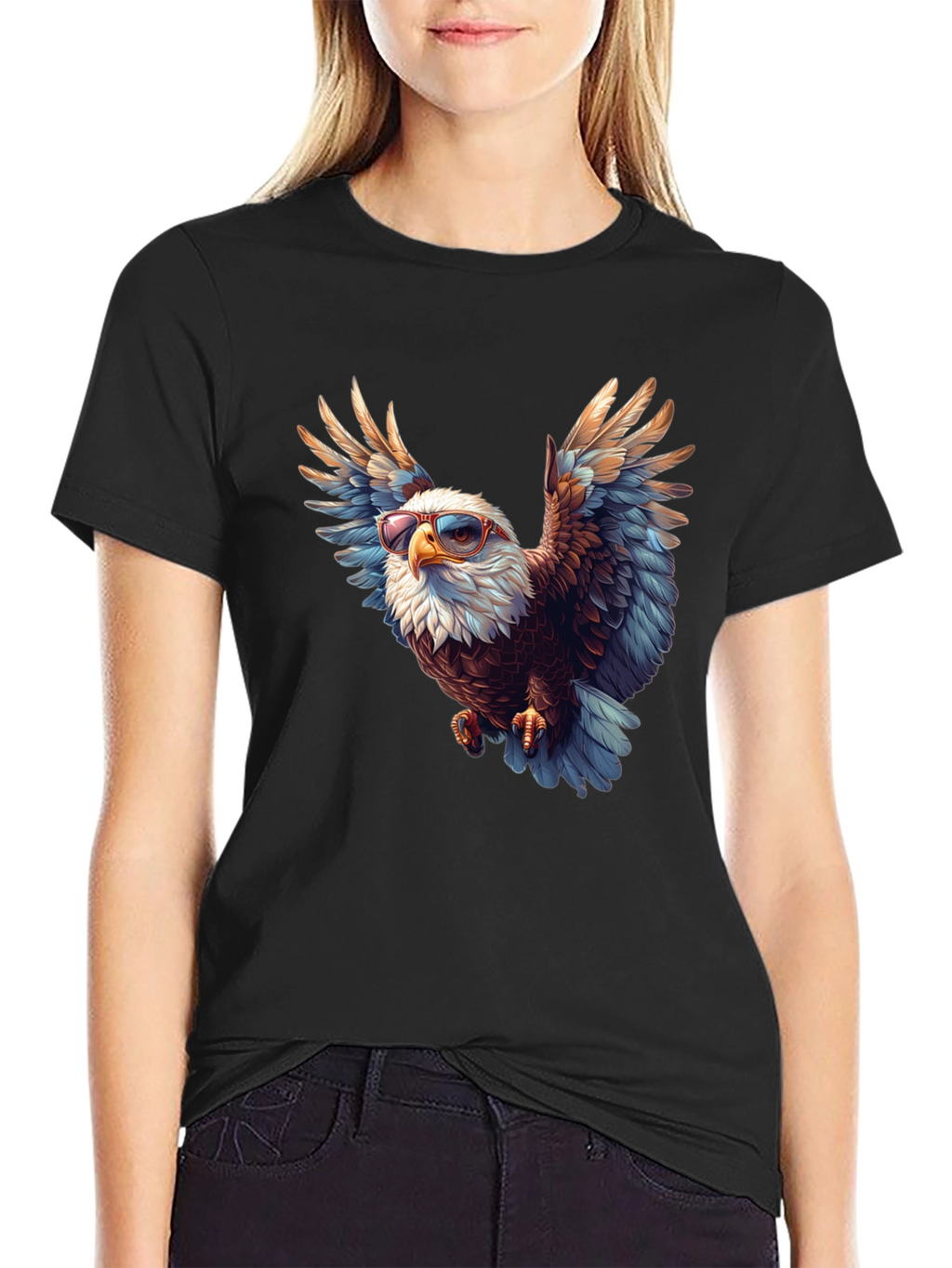 Bald Eagle Sunglasses Graphic Tee