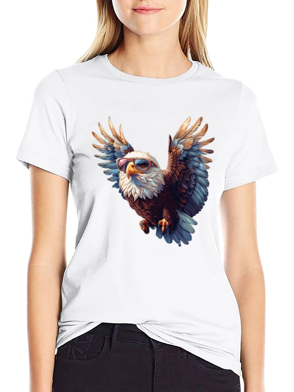 Bald Eagle Sunglasses Graphic Tee