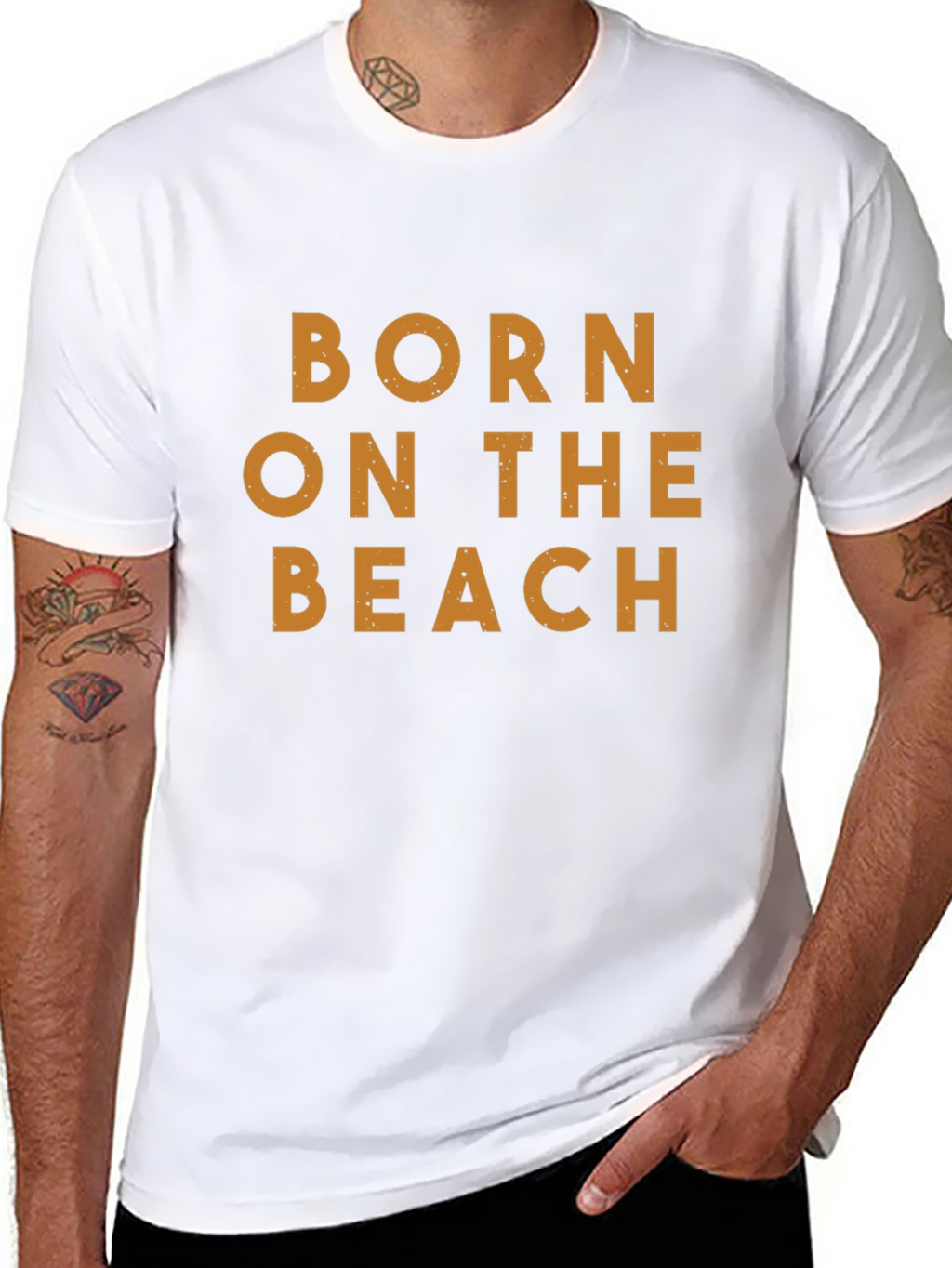 Born On The Beach Black T-Shirt