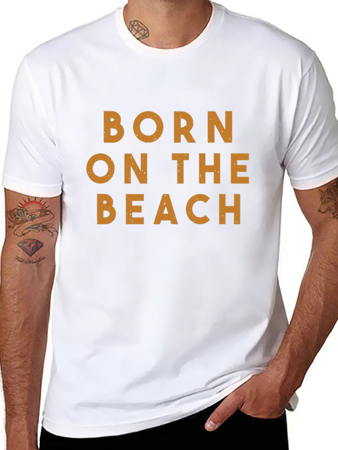 Born On The Beach Black T-Shirt