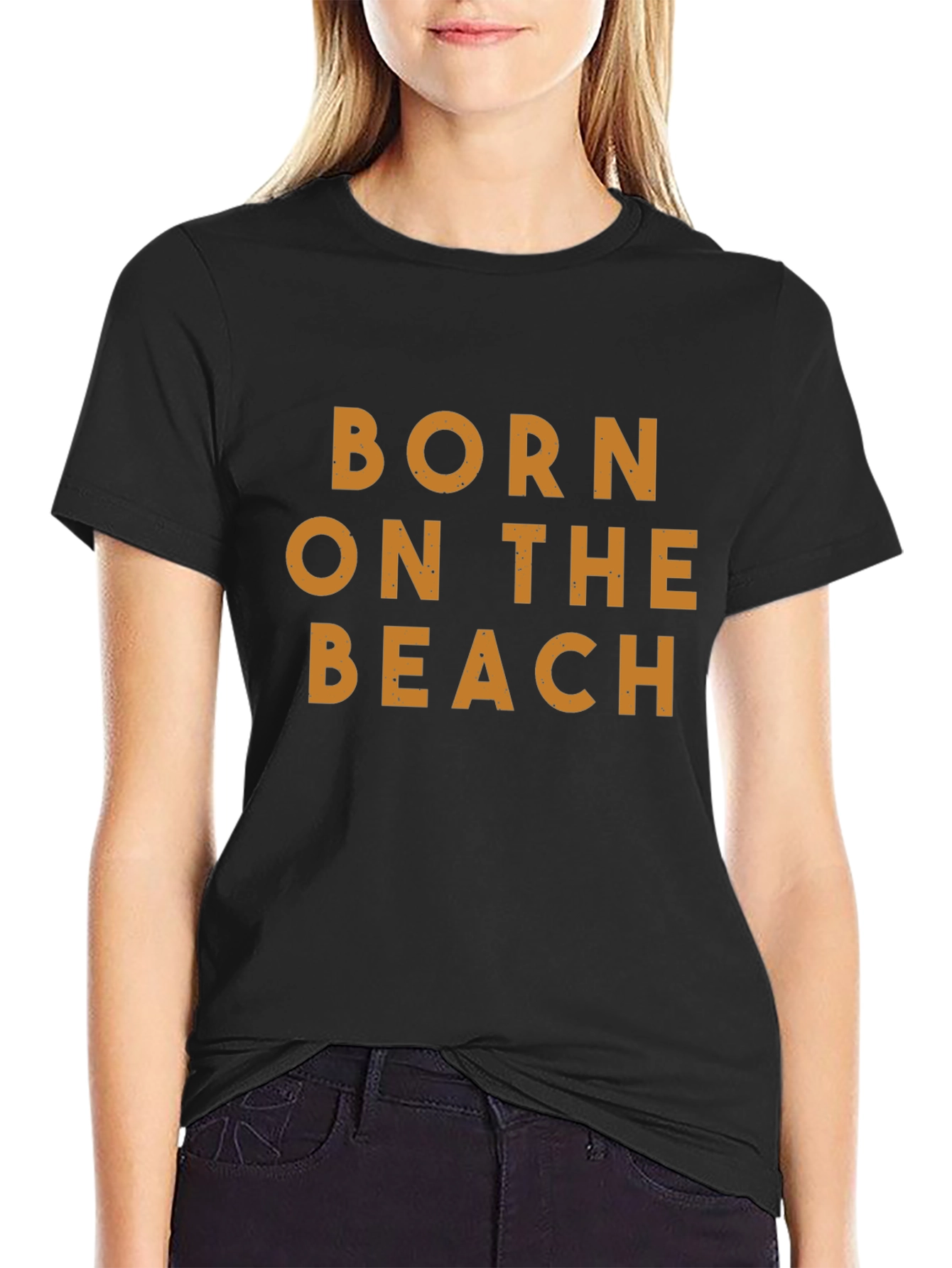 Born On The Beach Black T-Shirt