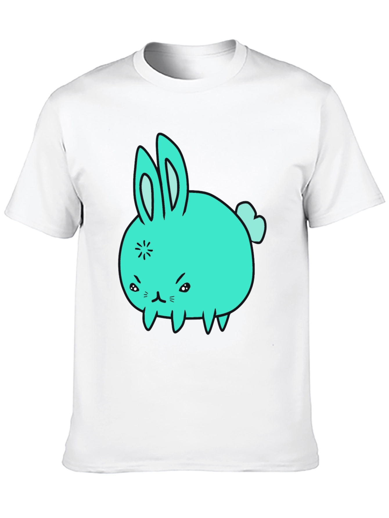Angry Bunny Graphic Tee - Black