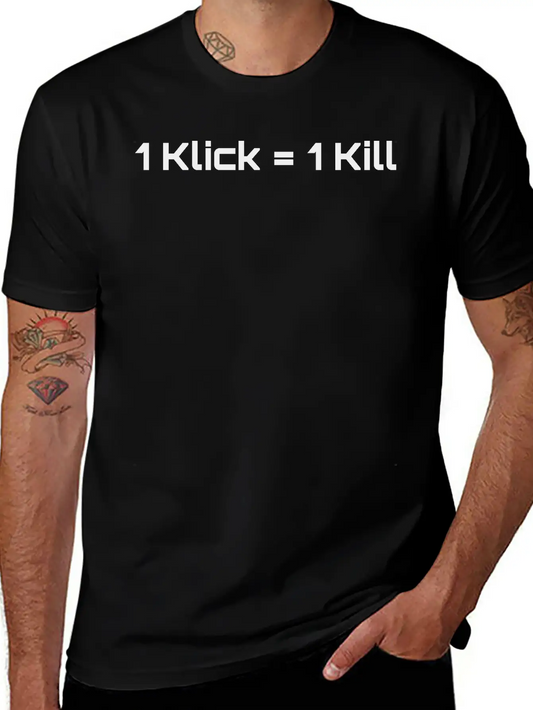 1Klick 1Kill Essential Unisex Summer Tee – Soft Cotton Casual Fit