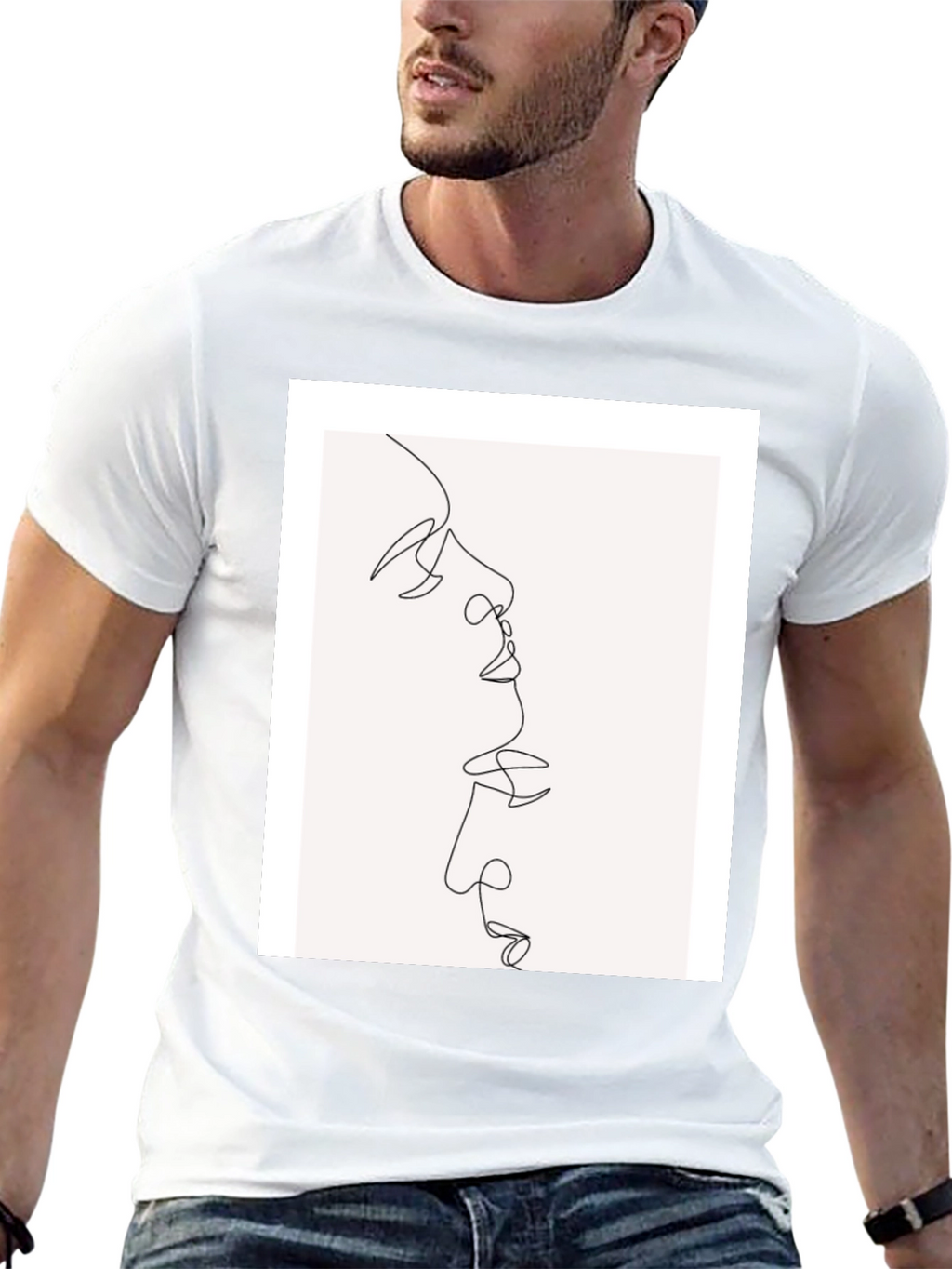 Abstract Line Art Graphic Tee