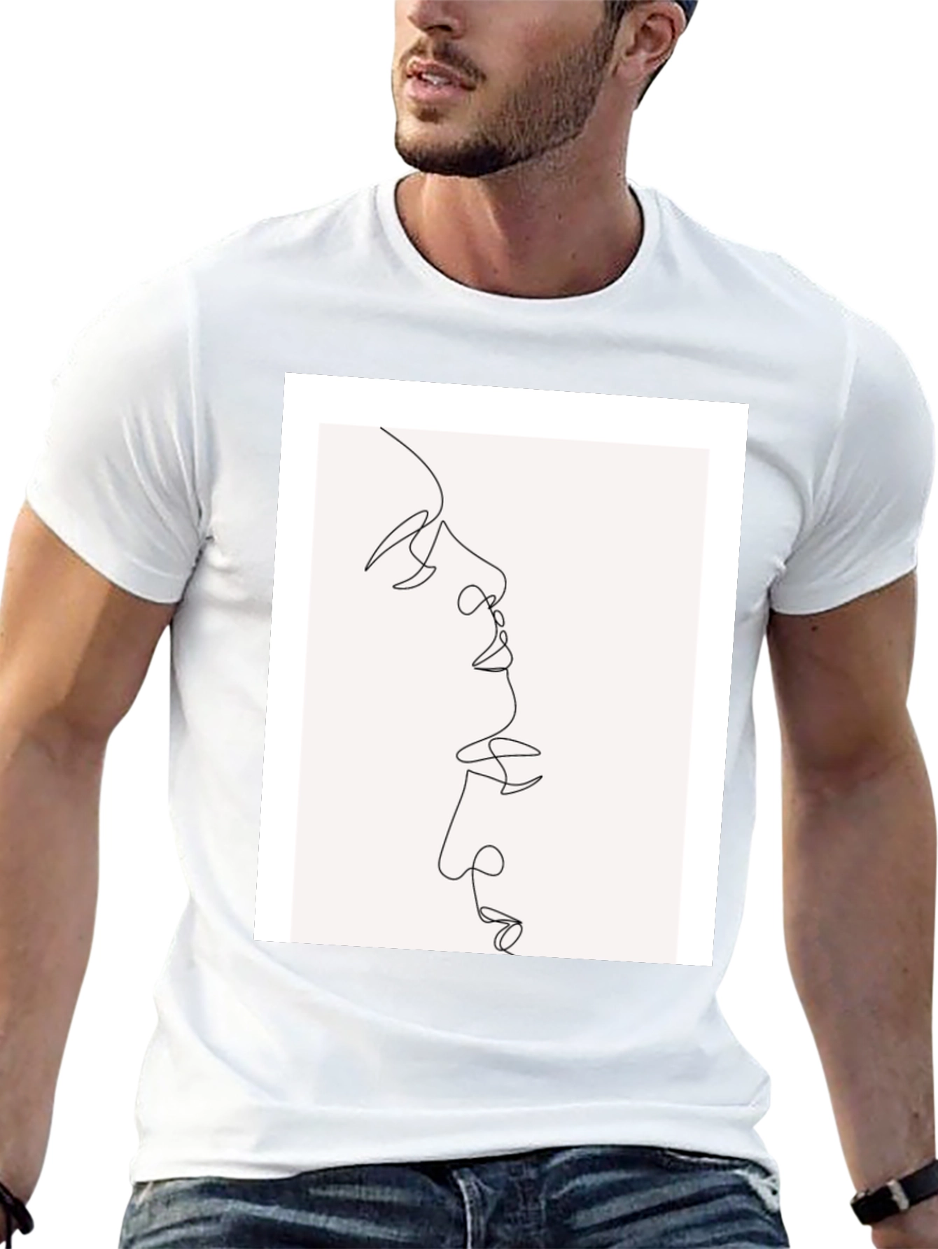 Abstract Line Art Graphic Tee