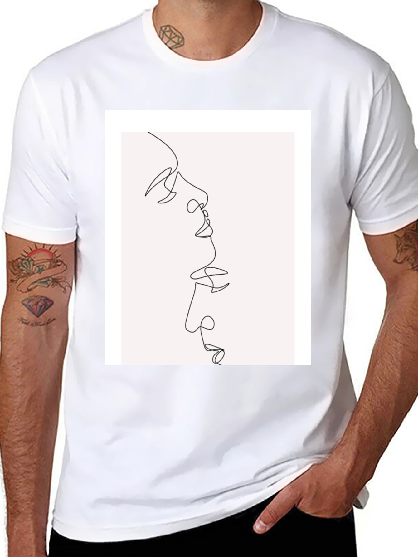 Abstract Line Art Graphic Tee
