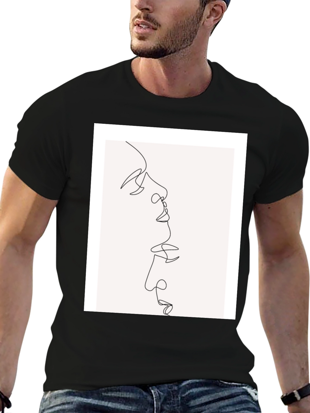 Abstract Line Art Graphic Tee