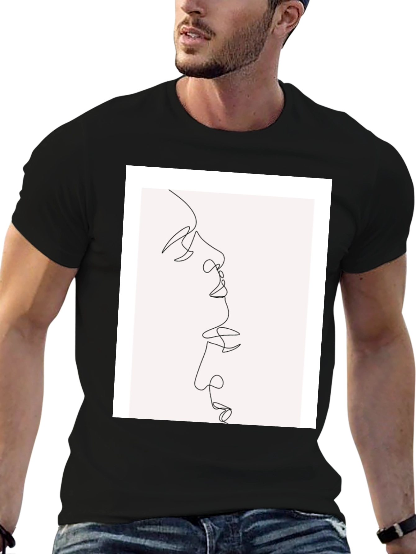 Abstract Line Art Graphic Tee