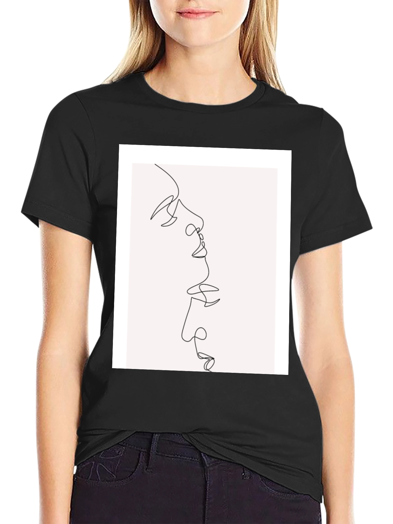 Abstract Line Art Graphic Tee