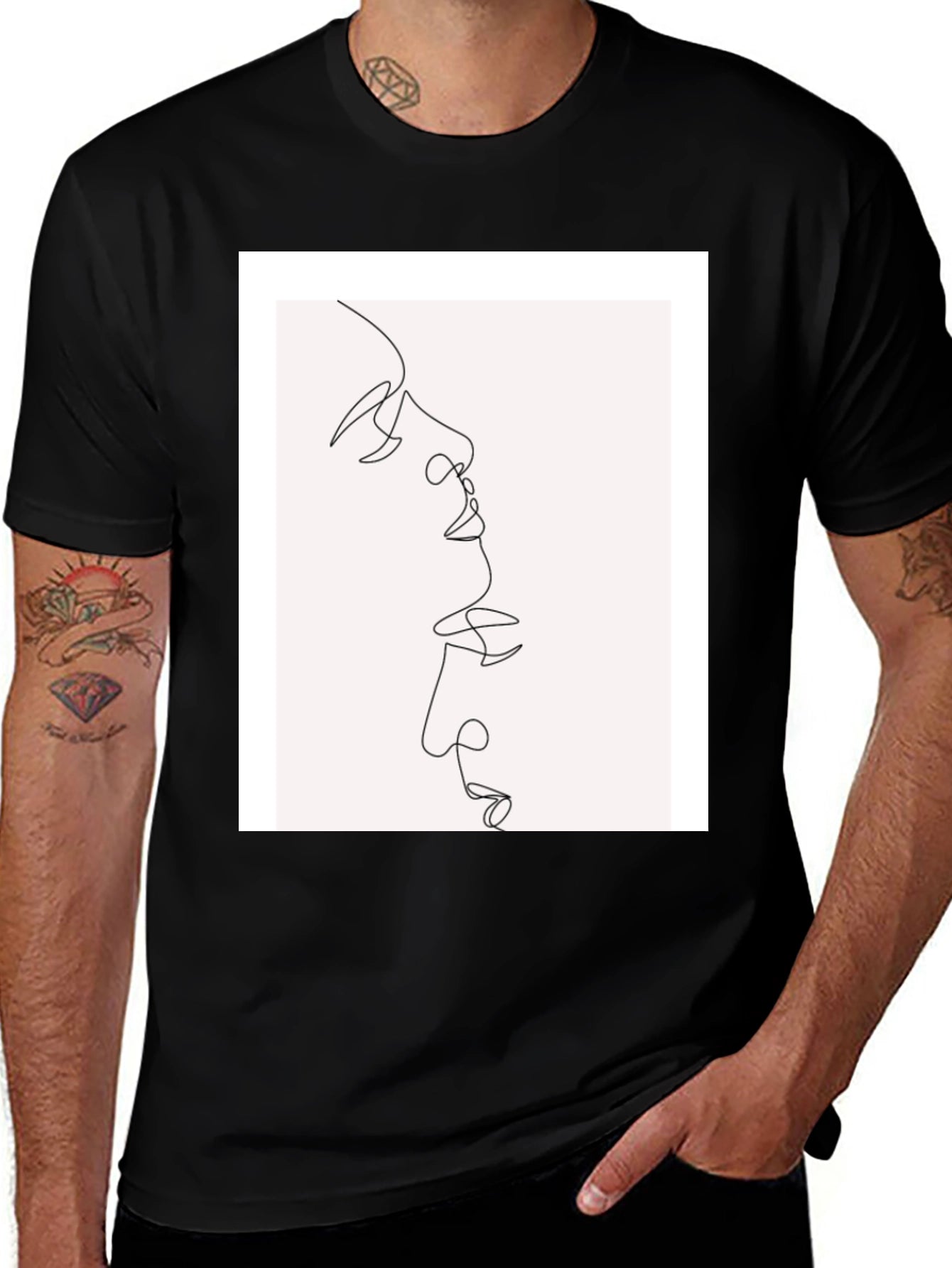 Abstract Line Art Graphic Tee