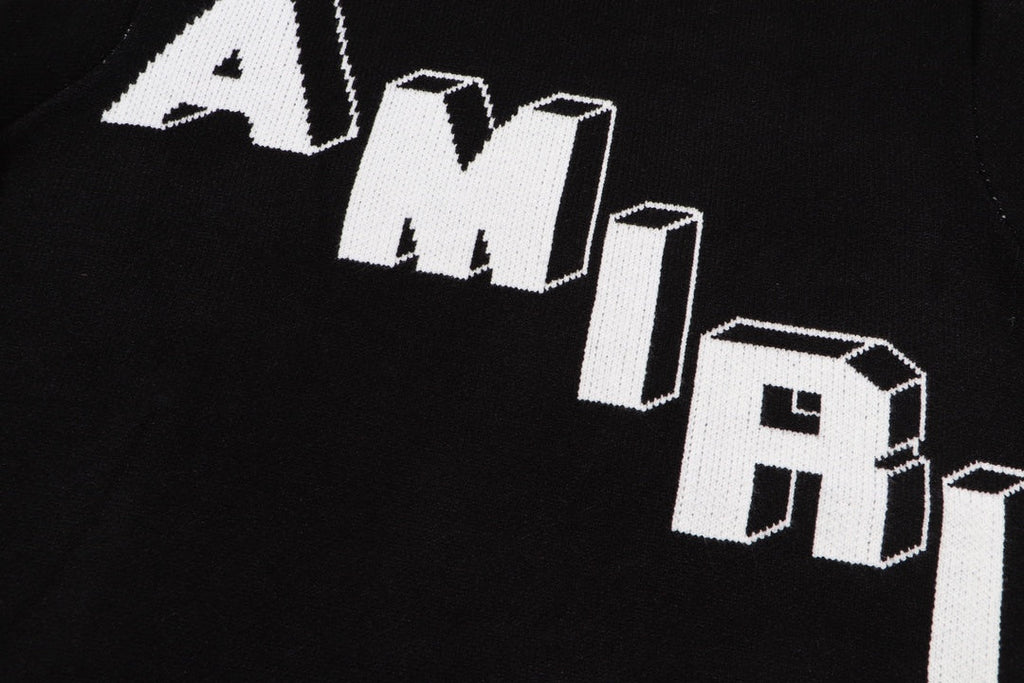 AMIRI 2024 Bew Sweater With Large 22-letter logo on back-Black