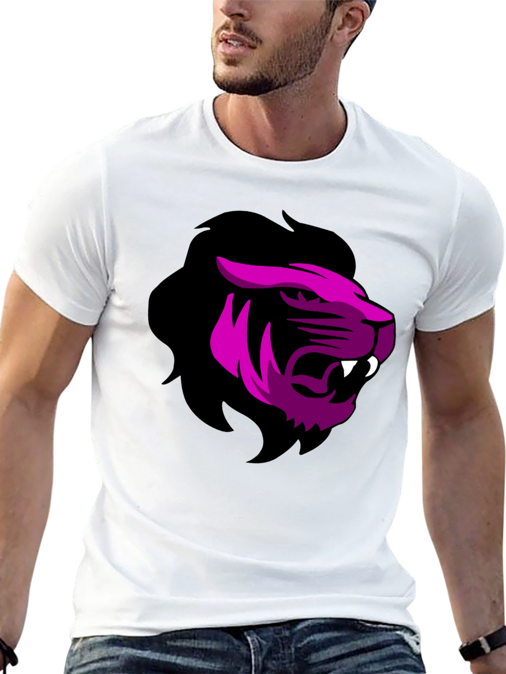 Bold Lion Graphic Tee - Black T-Shirt