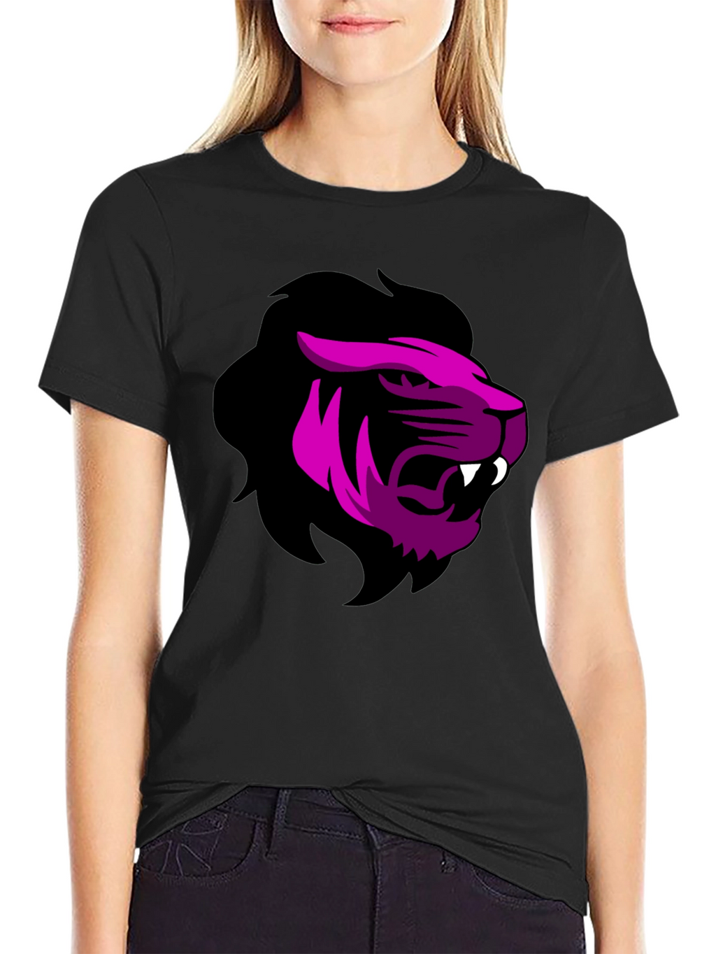 Bold Lion Graphic Tee - Black T-Shirt