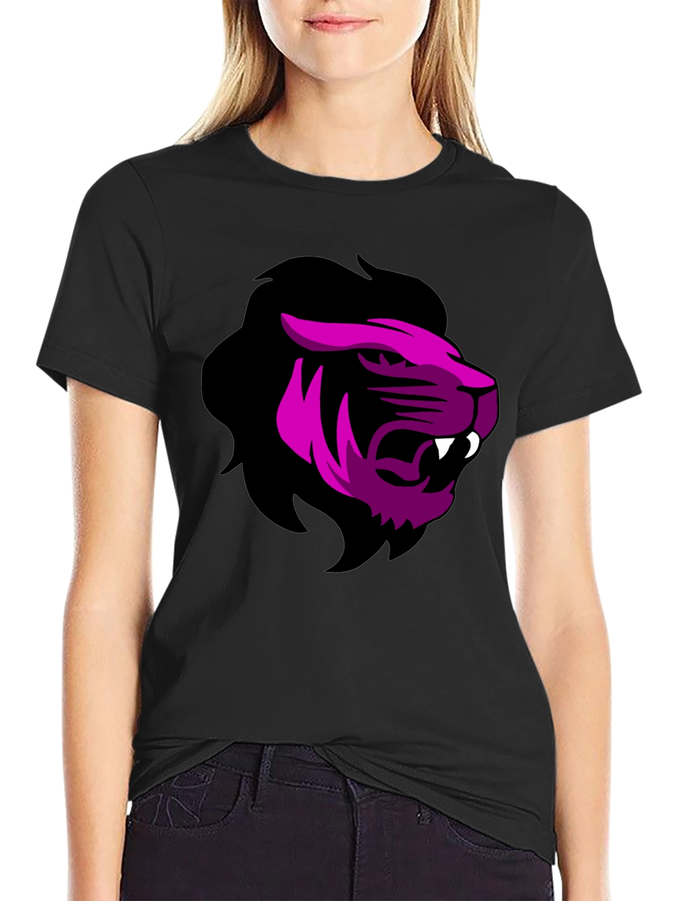 Bold Lion Graphic Tee - Black T-Shirt