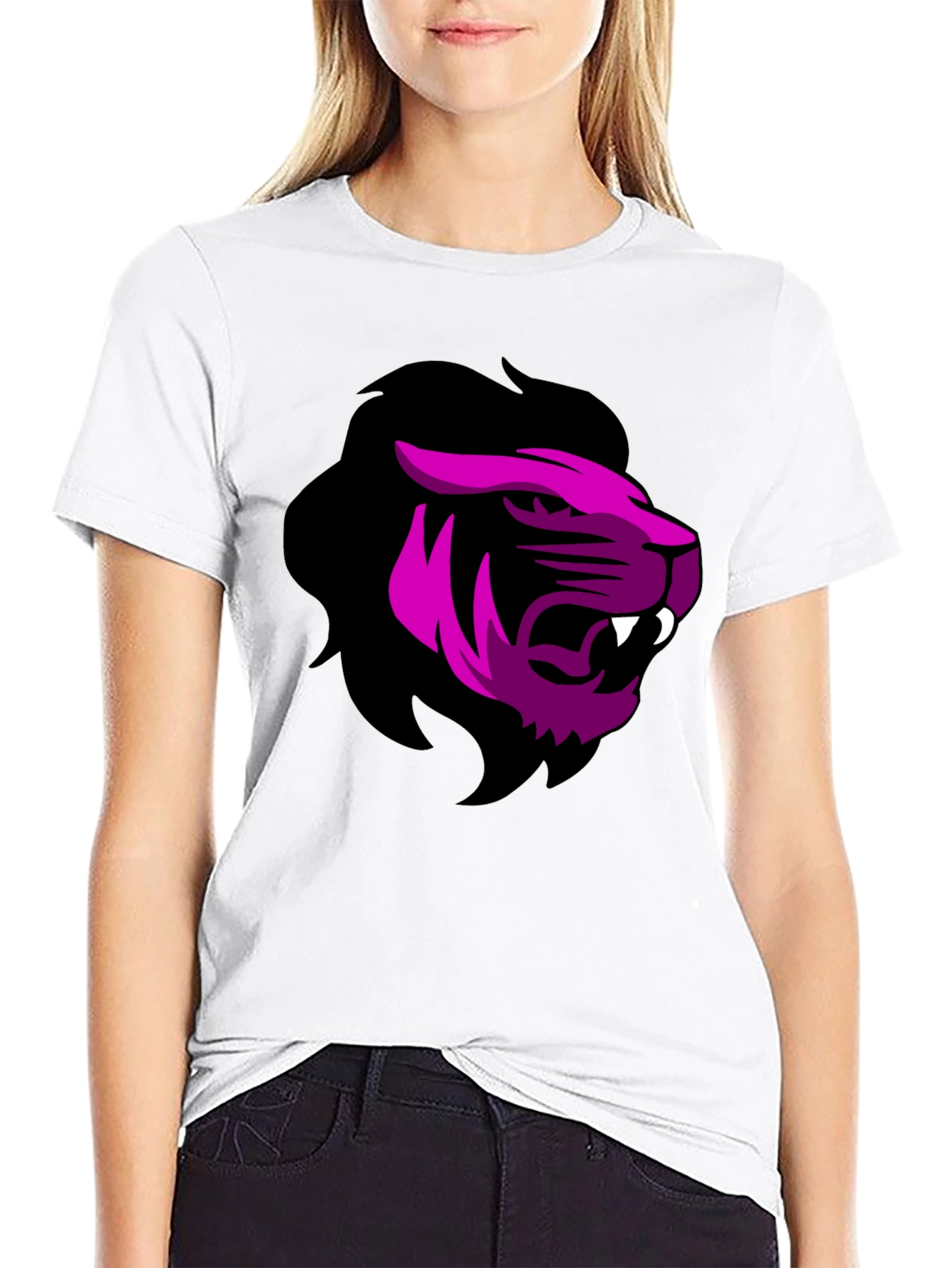 Bold Lion Graphic Tee - Black T-Shirt