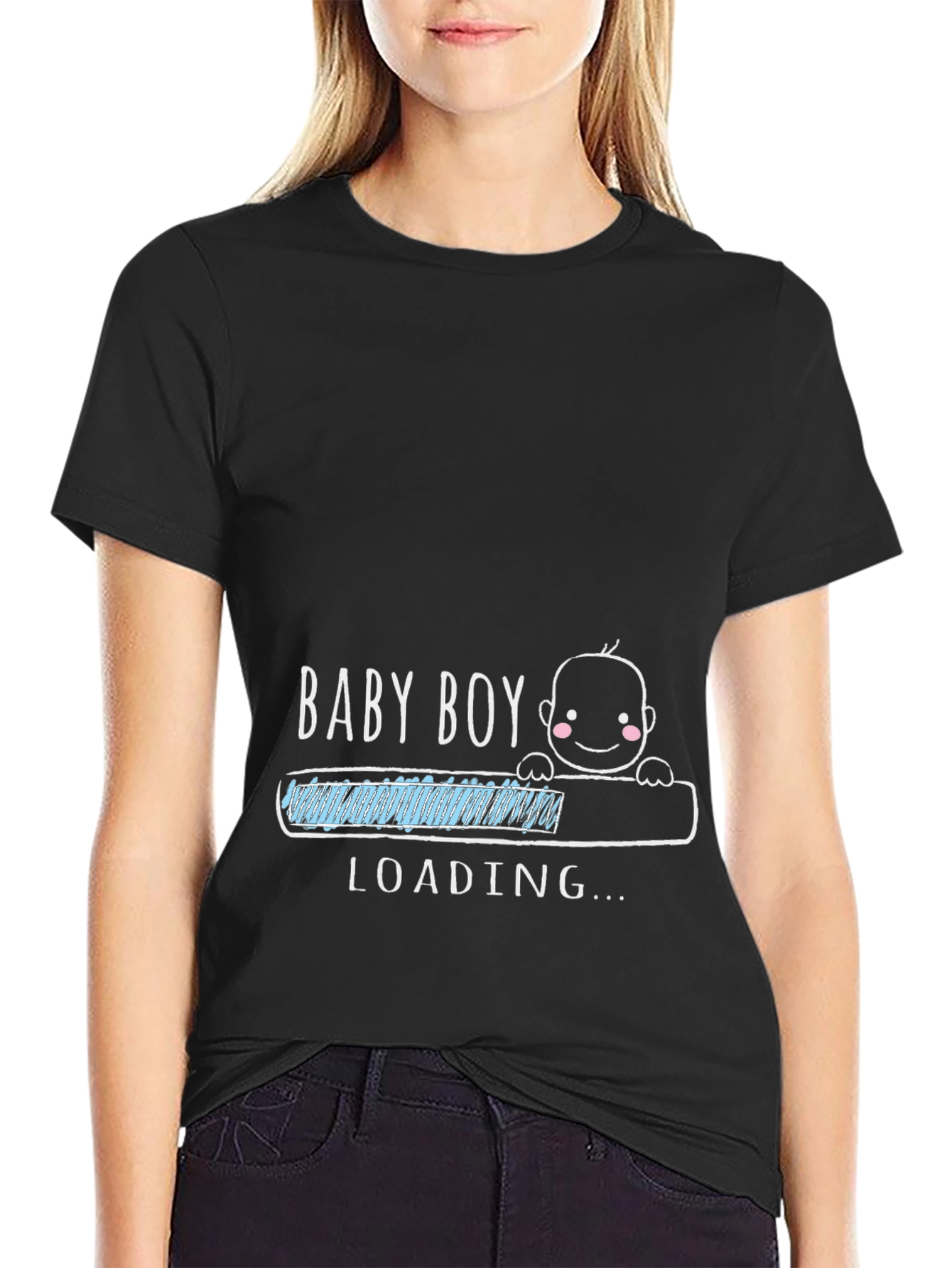 Baby Boy Loading T-Shirt - Expecting Dad Tee