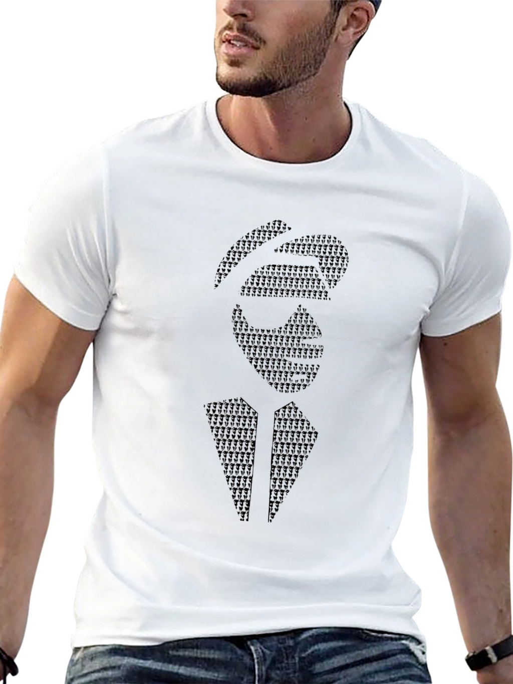 Abstract Graphic Black T-Shirt