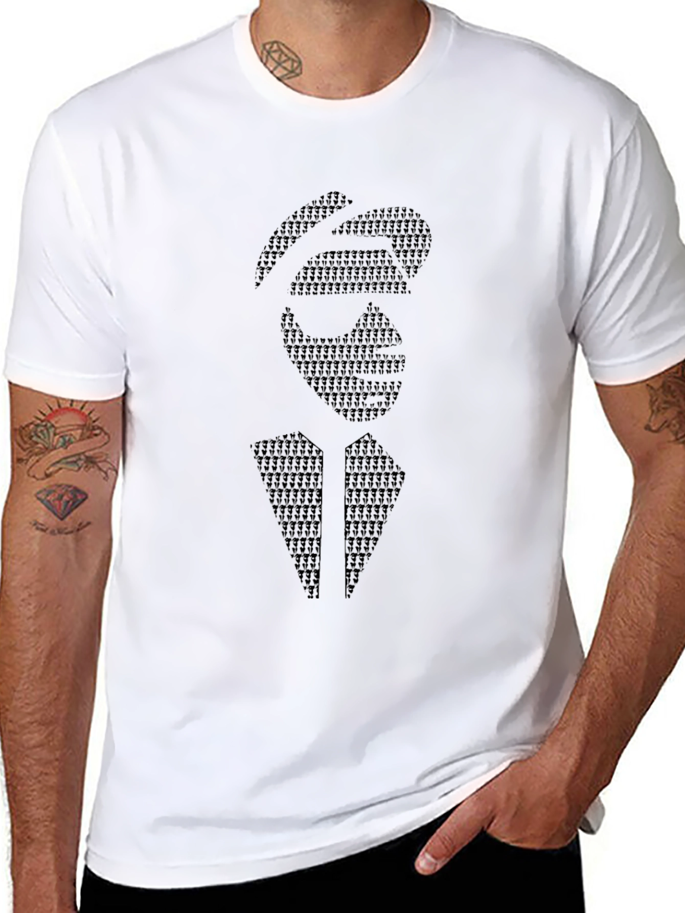 Abstract Graphic Black T-Shirt