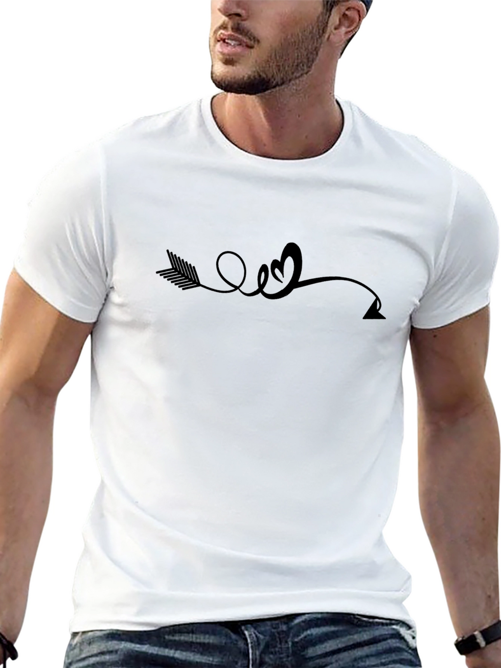 Arrow Heart Love Graphic T-Shirt