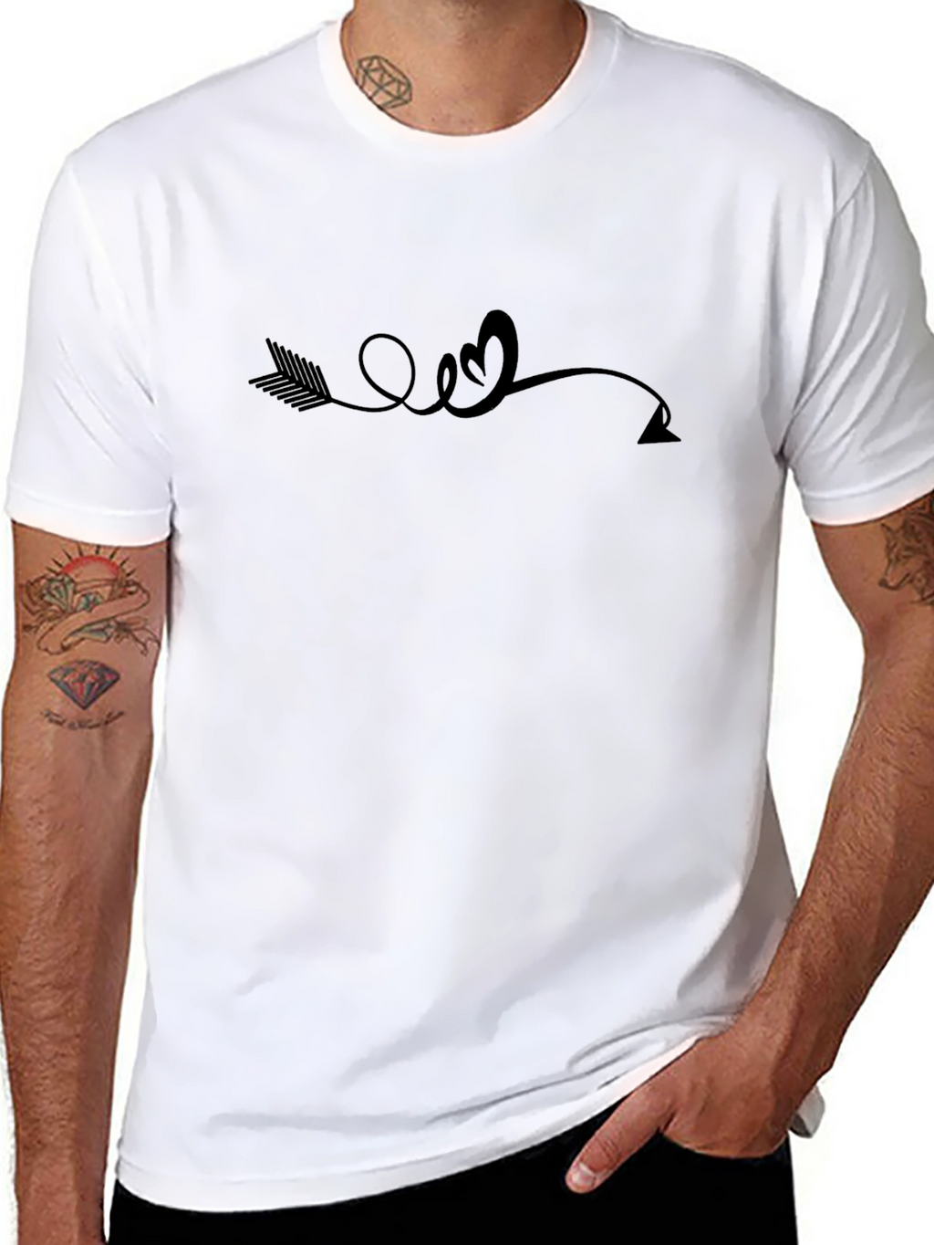 Arrow Heart Love Graphic T-Shirt