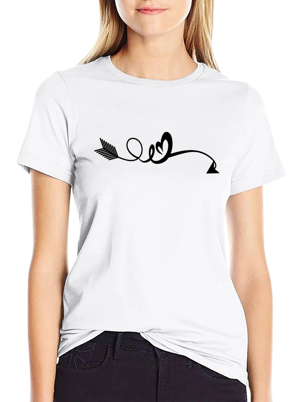 Arrow Heart Love Graphic T-Shirt