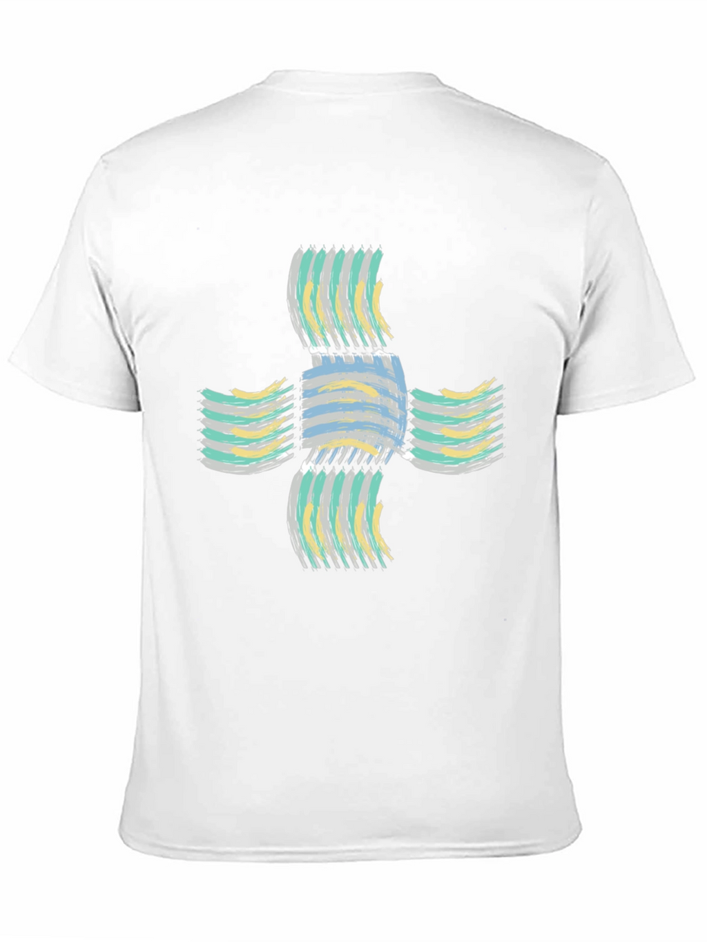 Abstract Cross Graphic Black T-Shirt