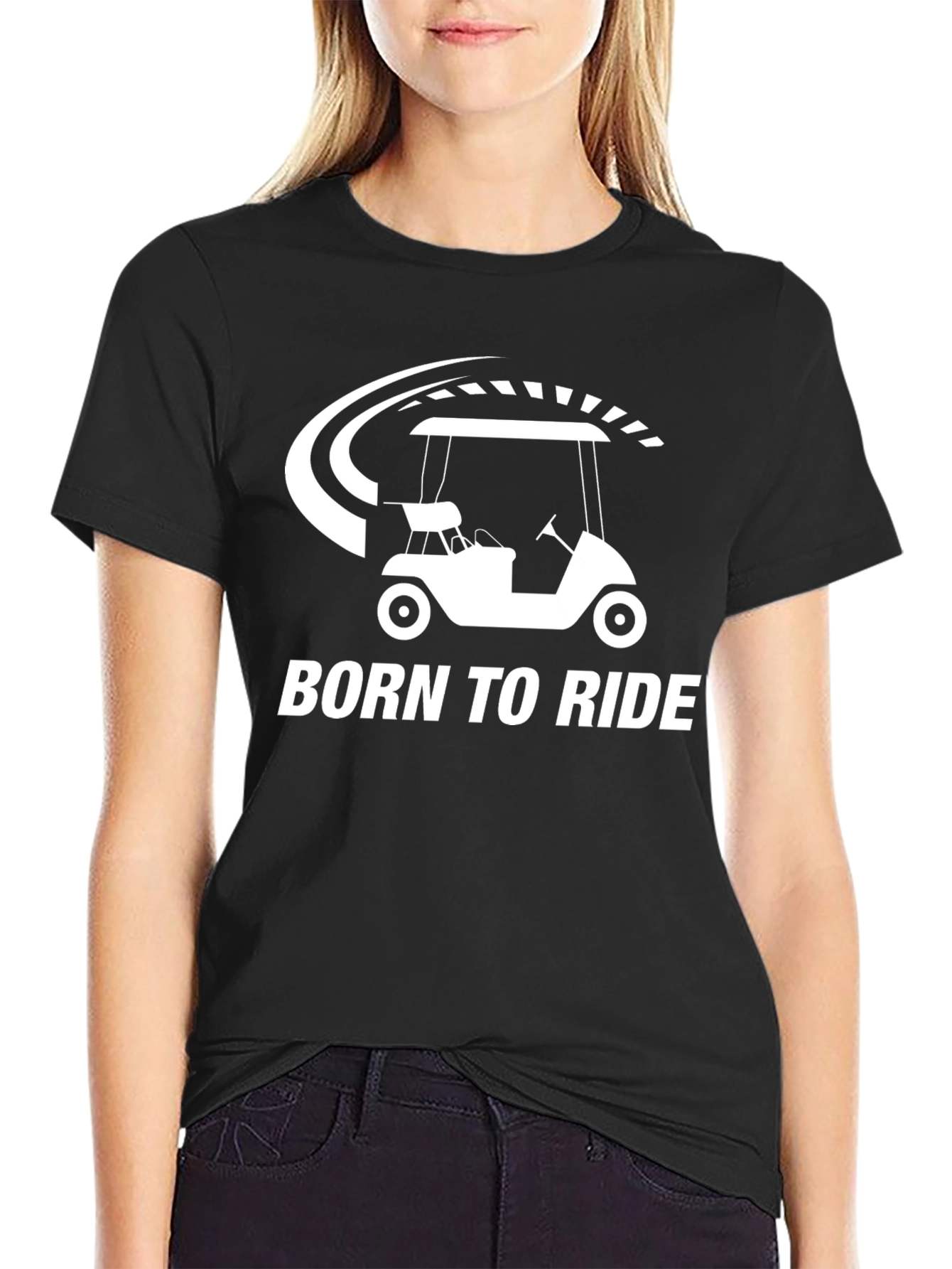 Born To Ride Golf Cart Graphic Tee