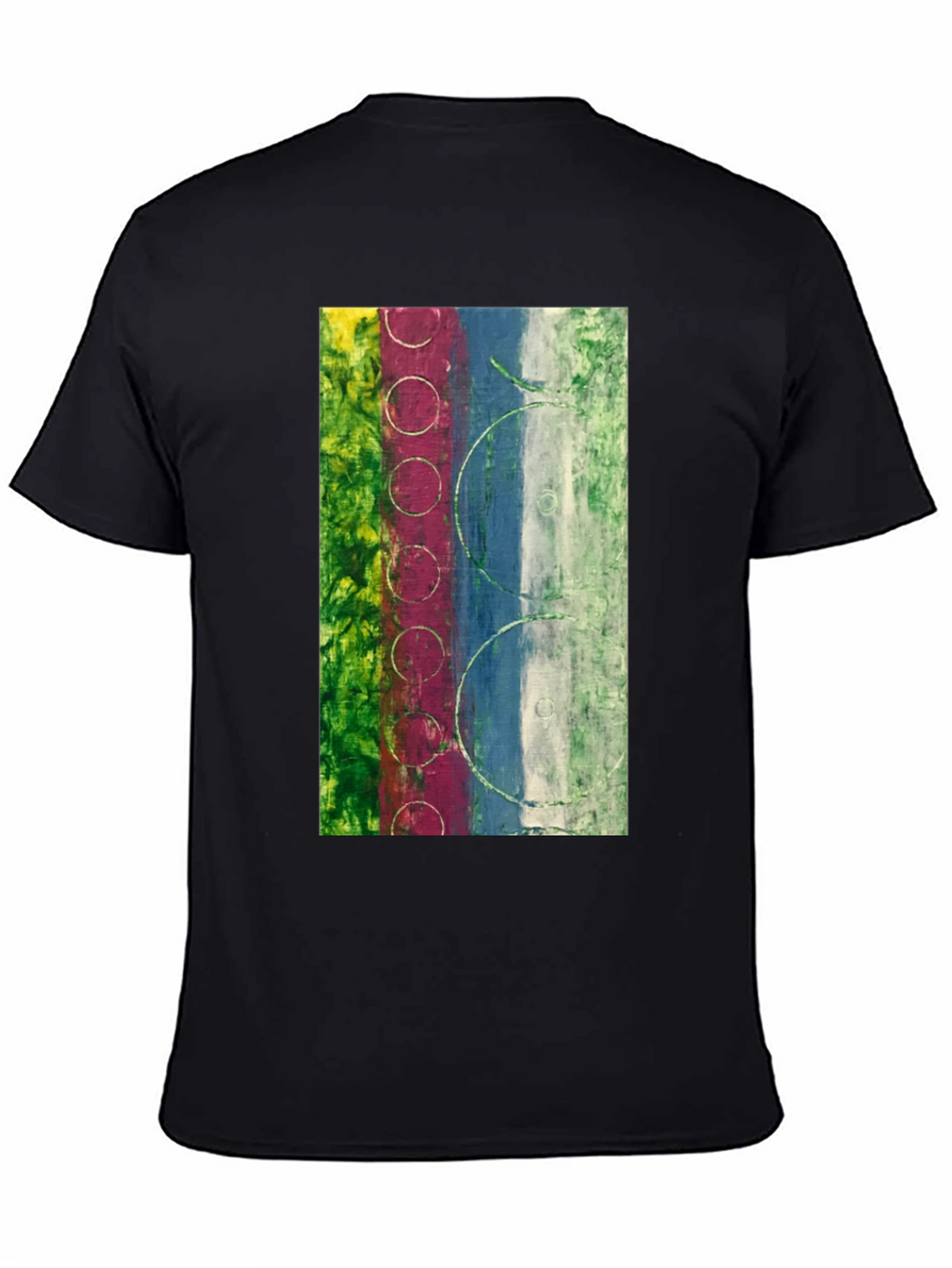 Abstract Art Print Black T-Shirt