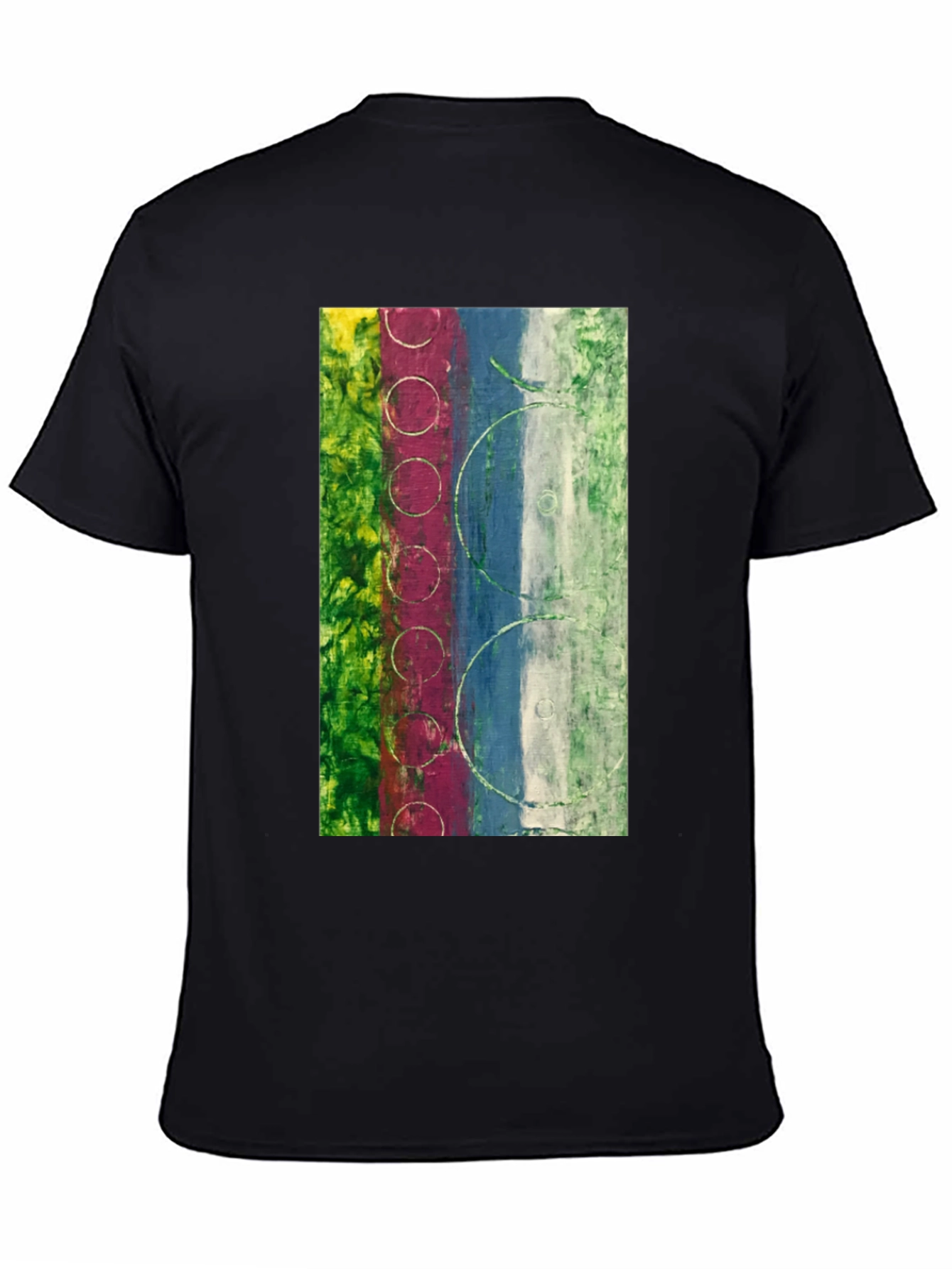 Abstract Art Print Black T-Shirt