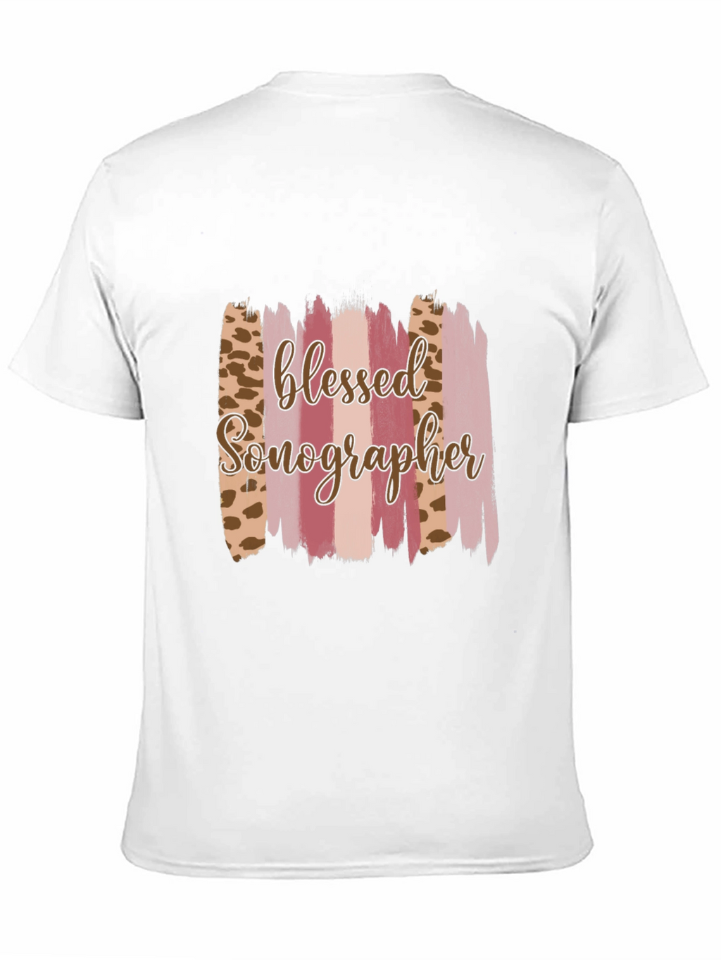 Blessed Sonographer Leopard Brushstroke T-Shirt