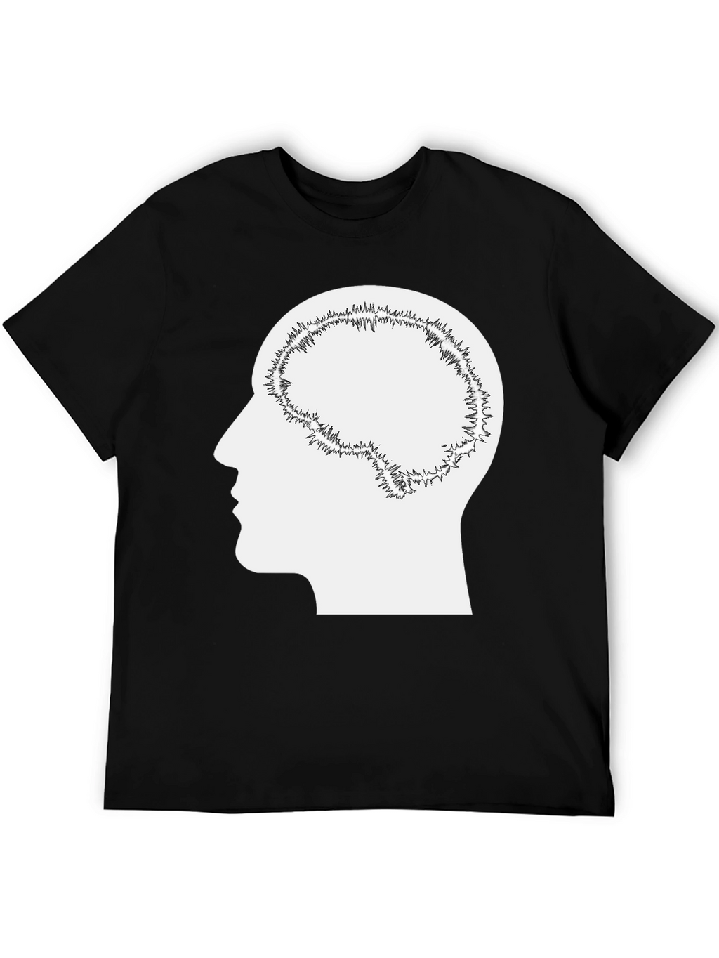 Brain Silhouette Graphic Tee - Unisex