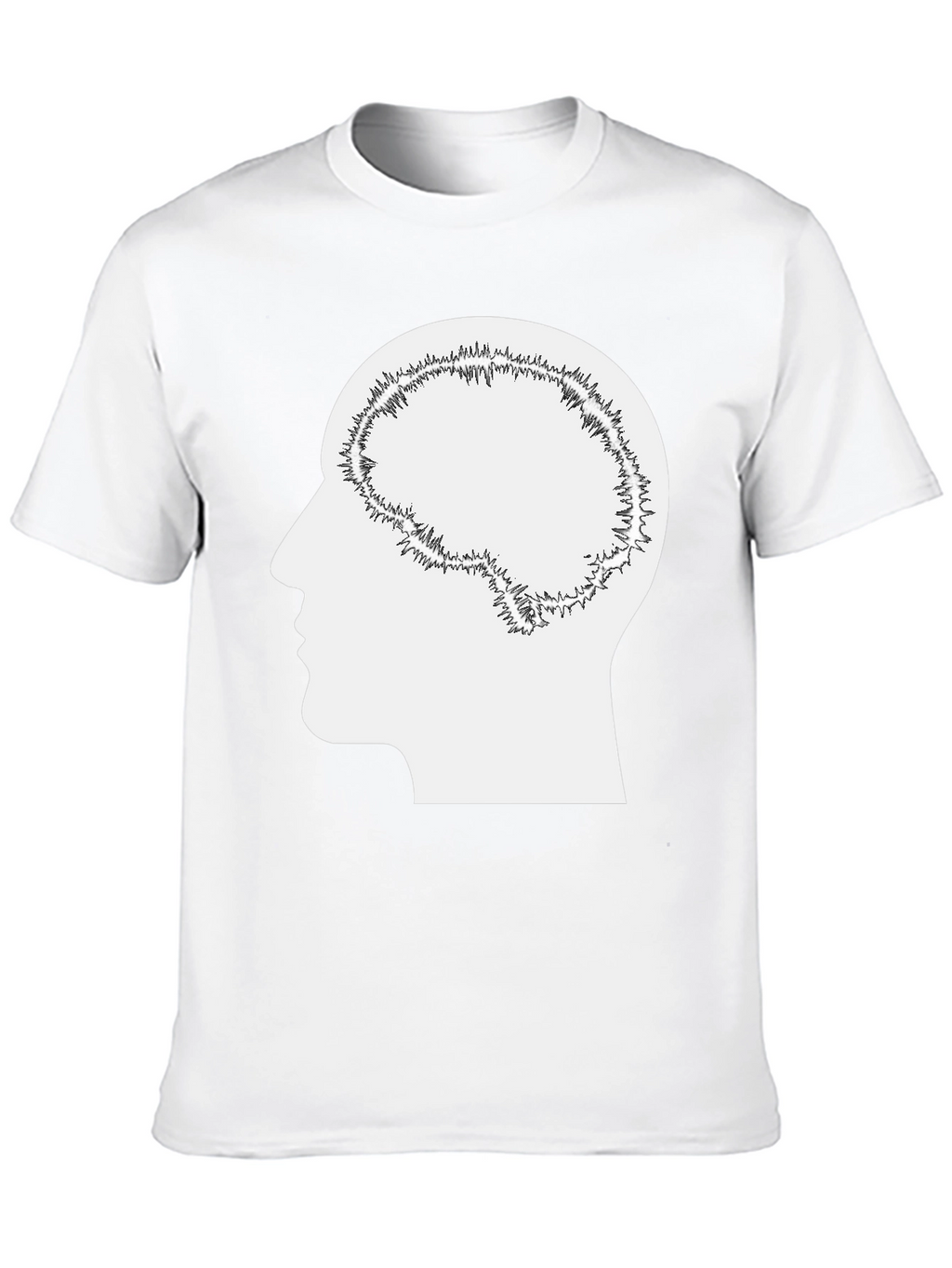Brain Silhouette Graphic Tee - Unisex
