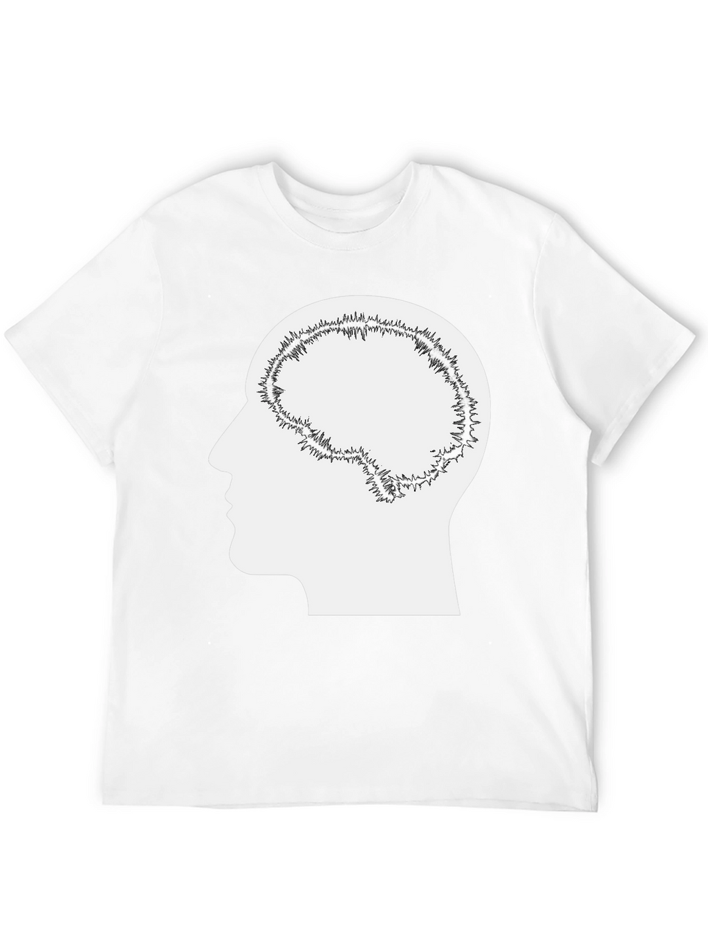 Brain Silhouette Graphic Tee - Unisex