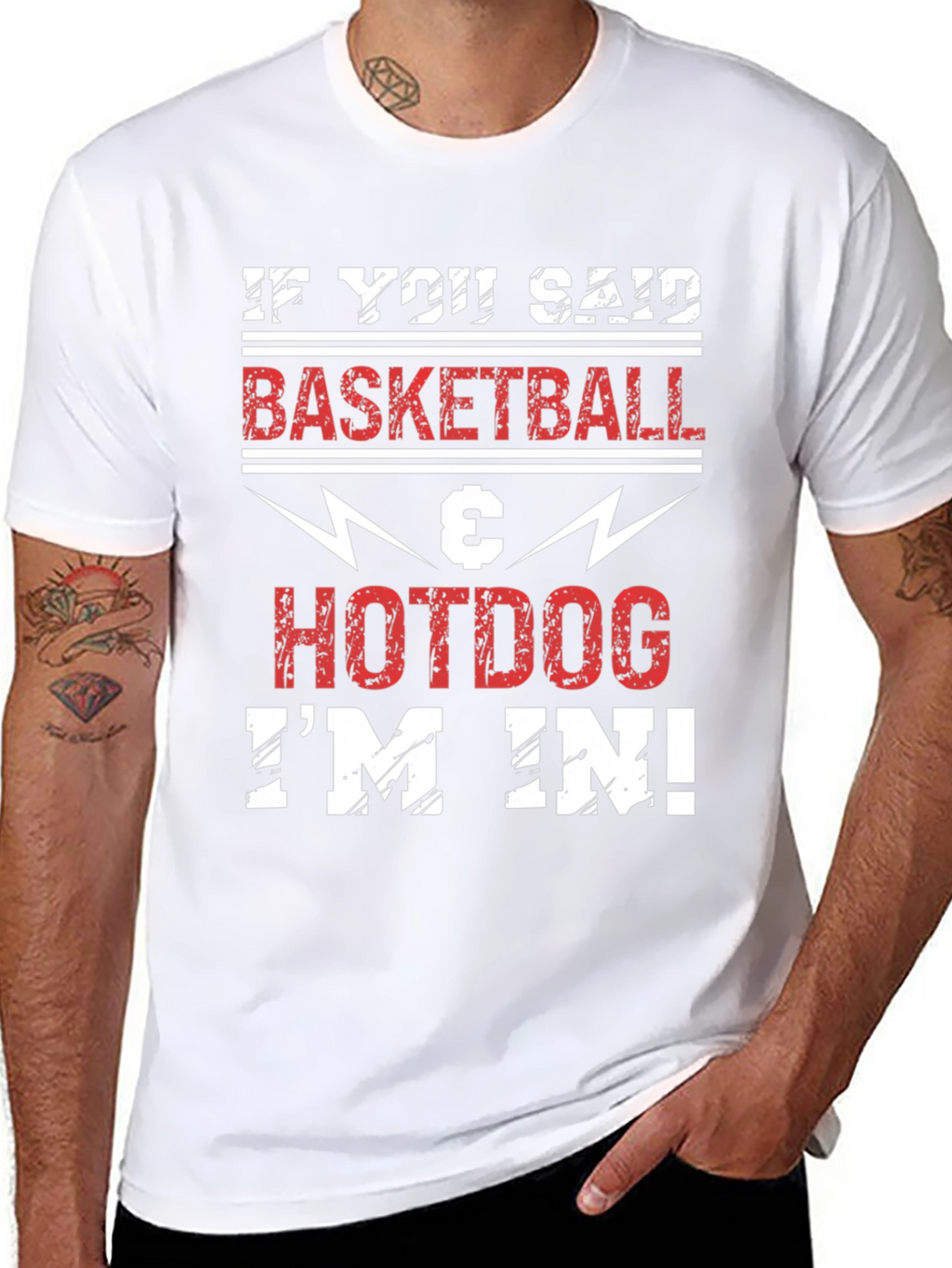 Basketball & Hotdog T-Shirt - Im In!