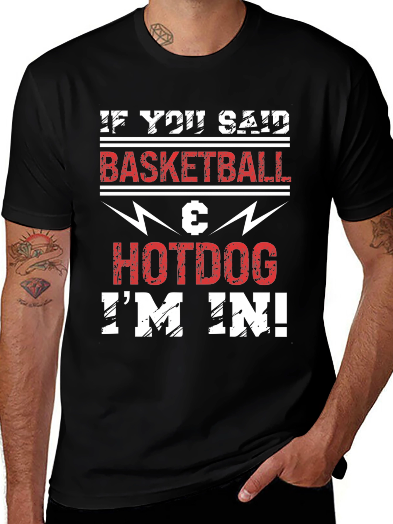 Basketball & Hotdog T-Shirt - Im In!