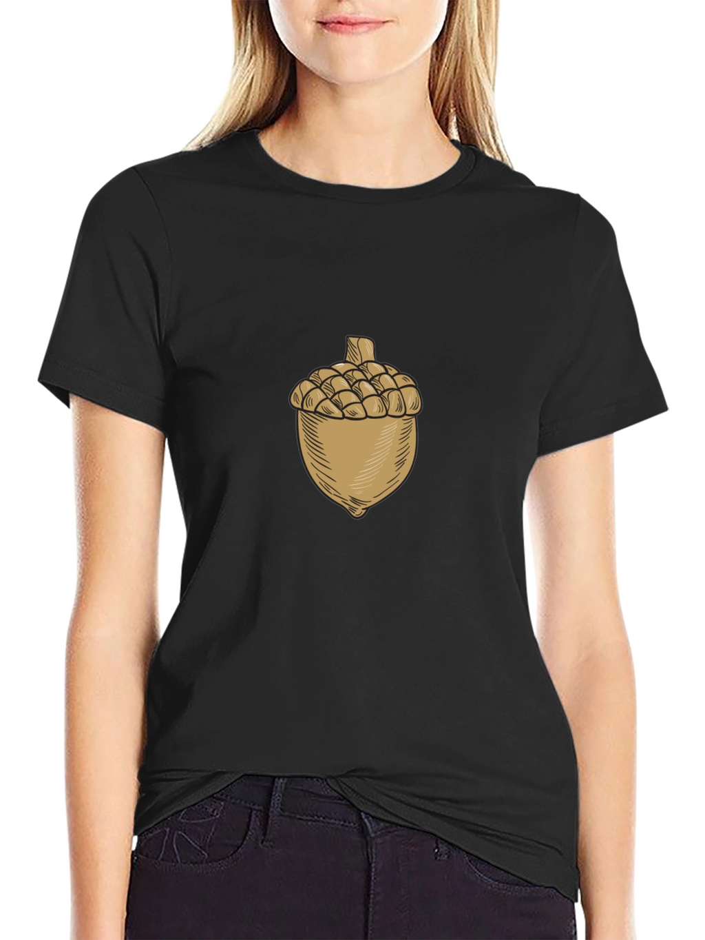 Acorn Graphic Black T-Shirt