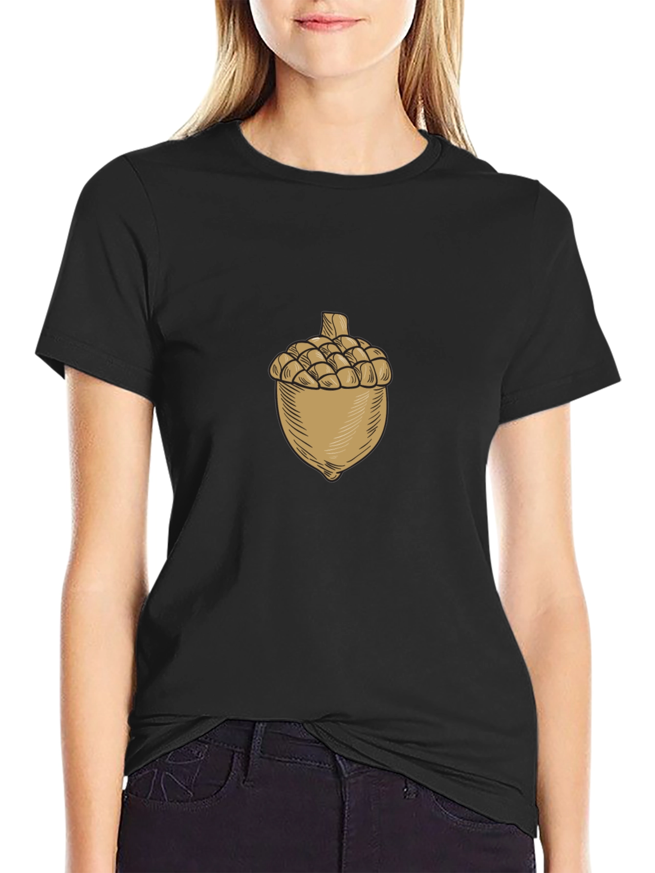 Acorn Graphic Black T-Shirt