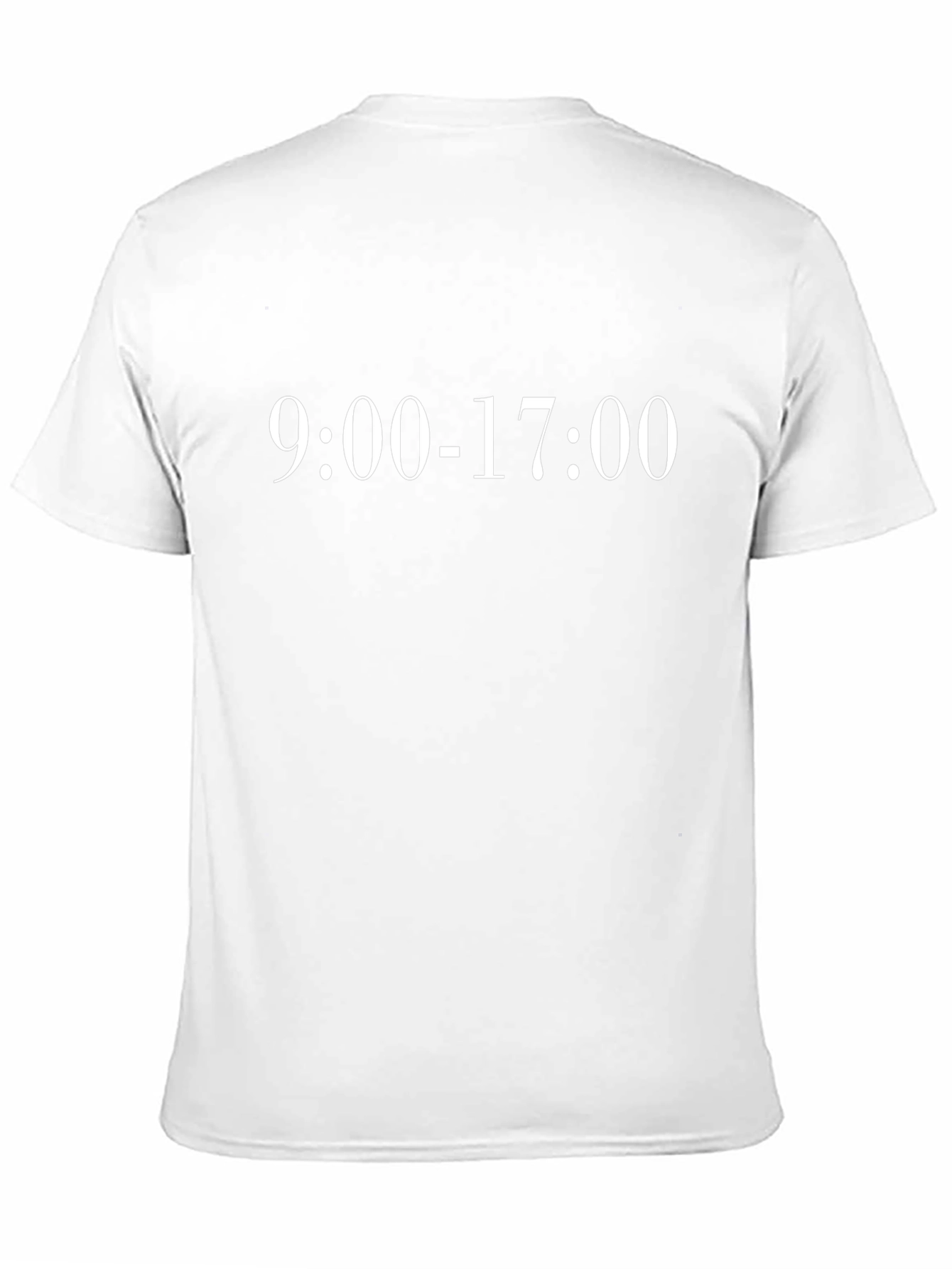 9:00-17:00 Graphic Tee - Black Cotton T-Shirt
