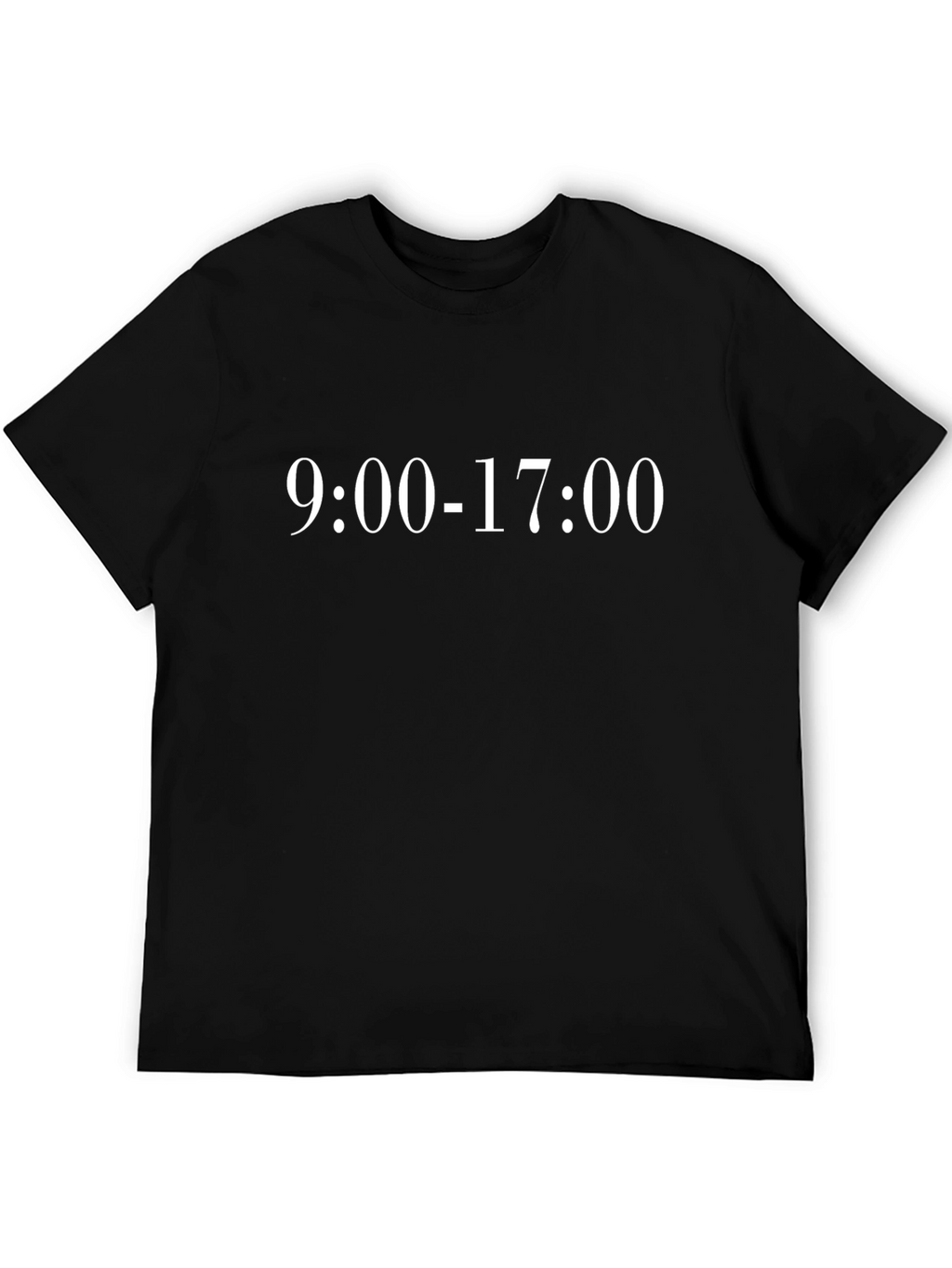 9:00-17:00 Graphic Tee - Black Cotton T-Shirt