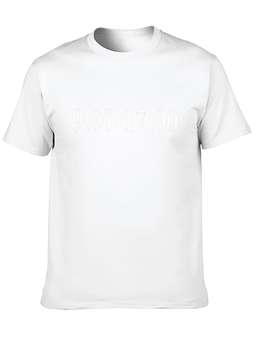 9:00-17:00 Graphic Tee - Black Cotton T-Shirt