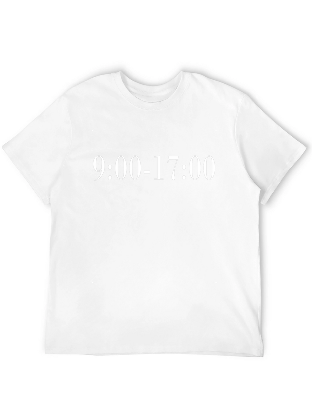 9:00-17:00 Graphic Tee - Black Cotton T-Shirt