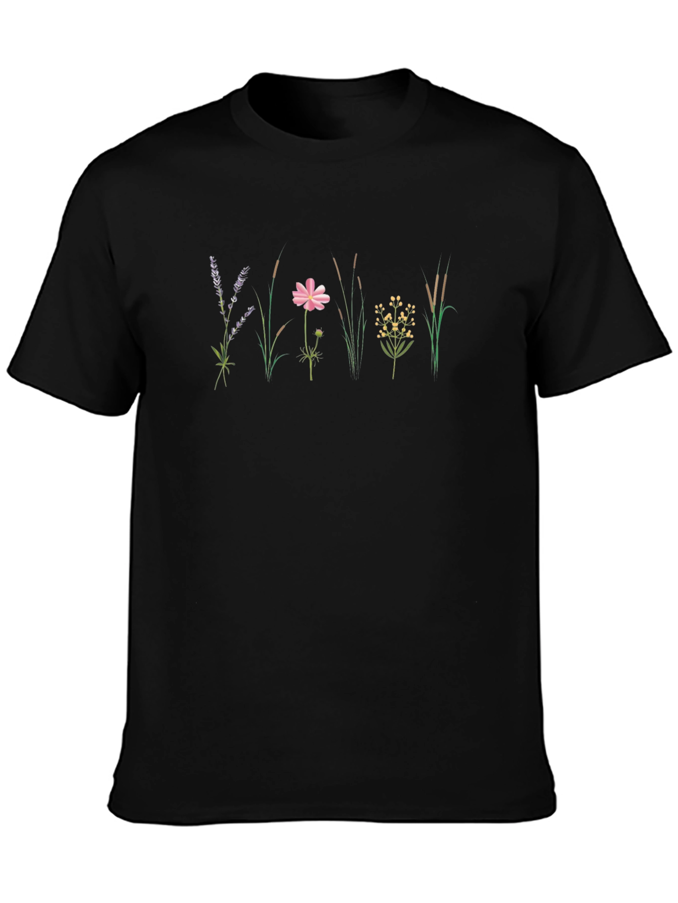 Black Floral Meadow Tee