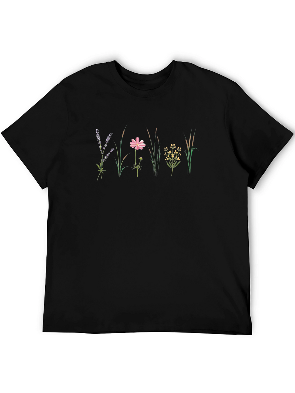 Black Floral Meadow Tee