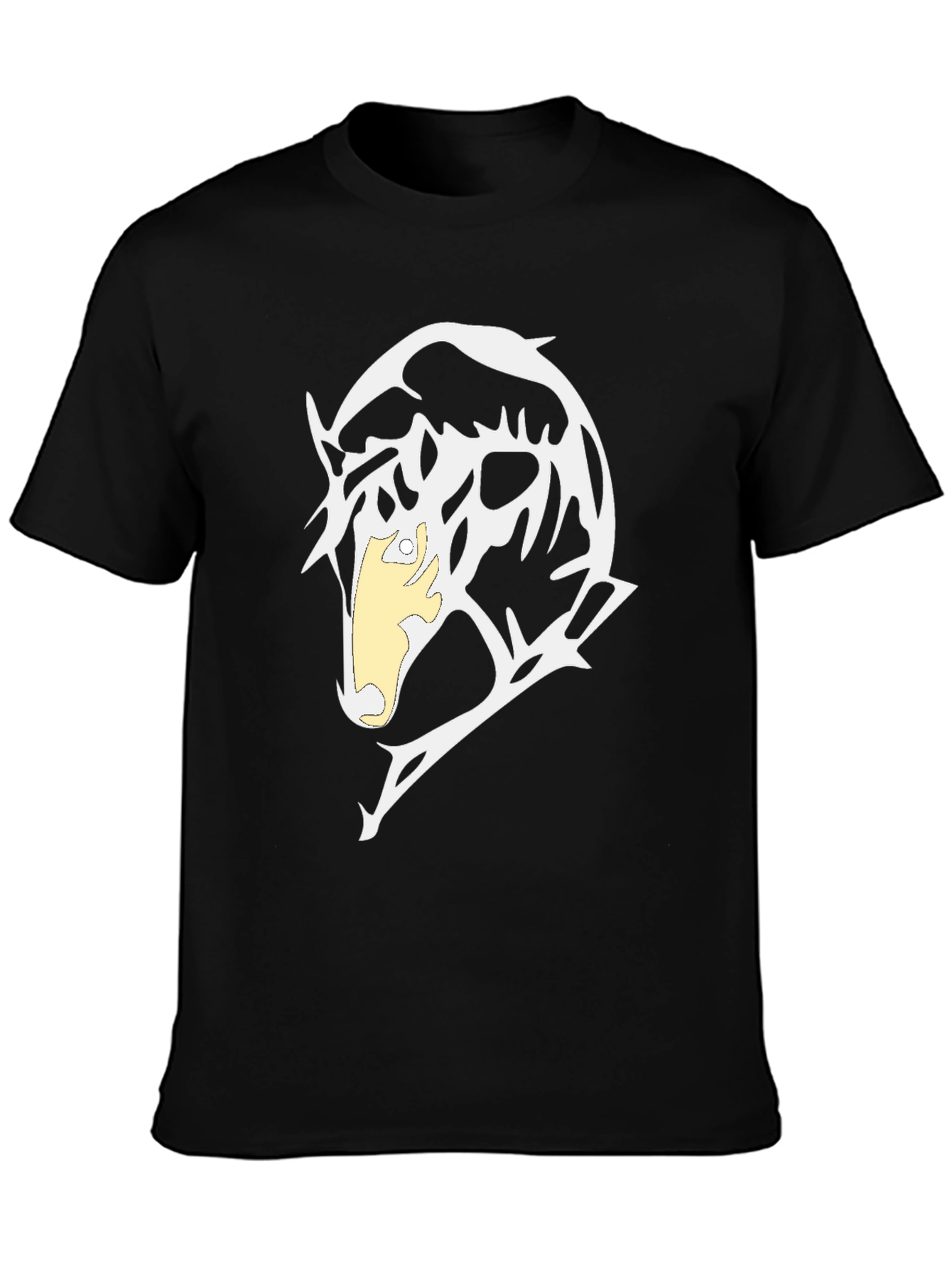 Abstract Graphic Print Black T-Shirt