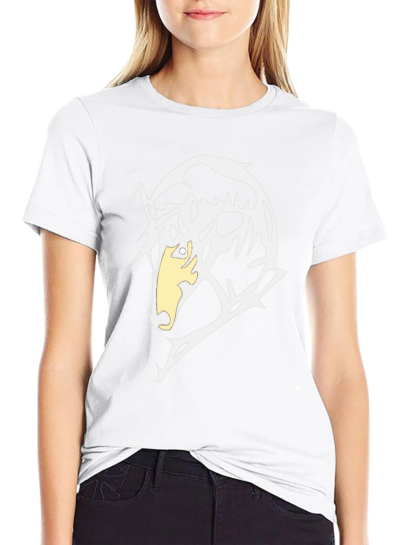 Abstract Graphic Print Black T-Shirt