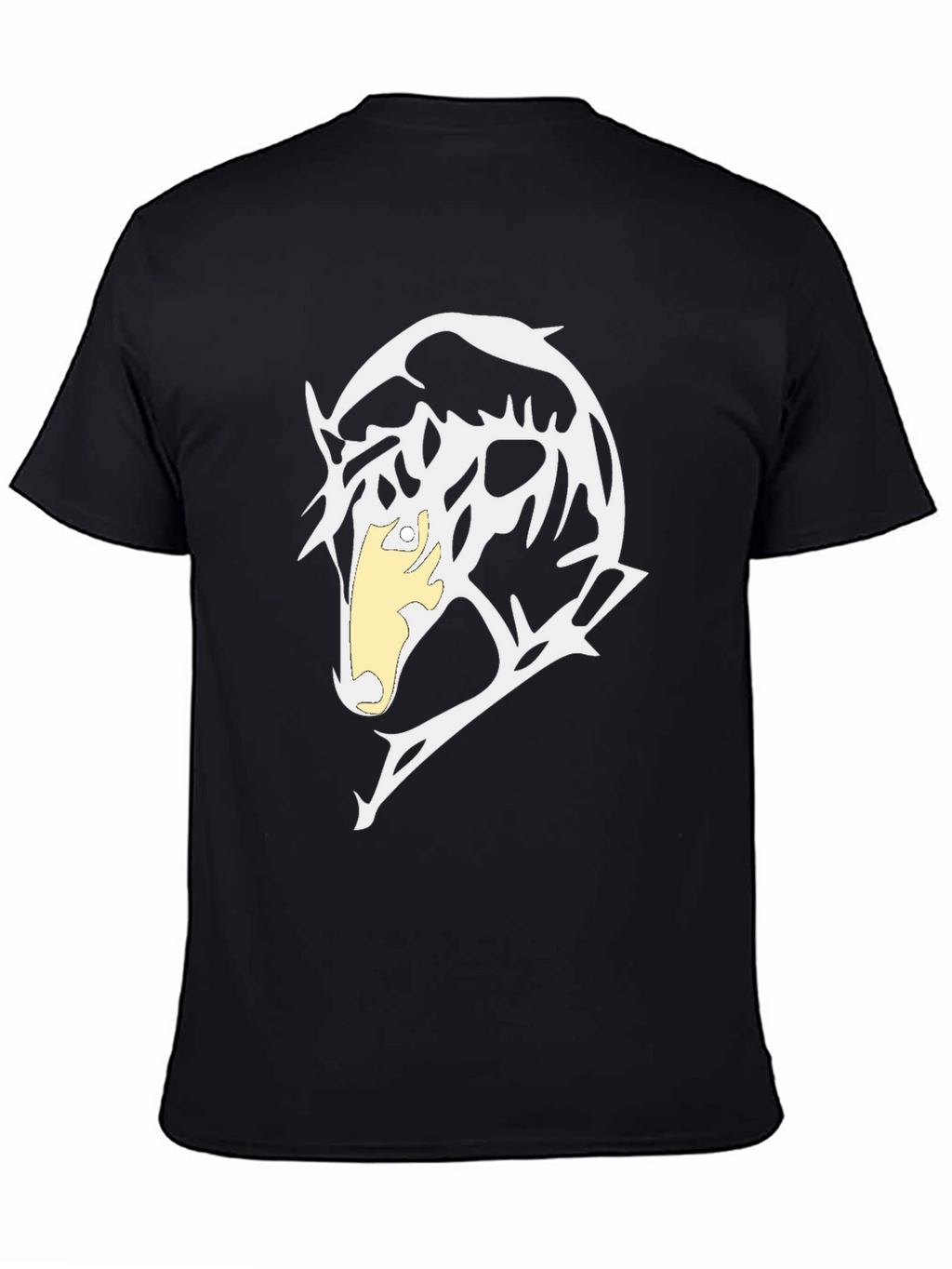 Abstract Graphic Print Black T-Shirt
