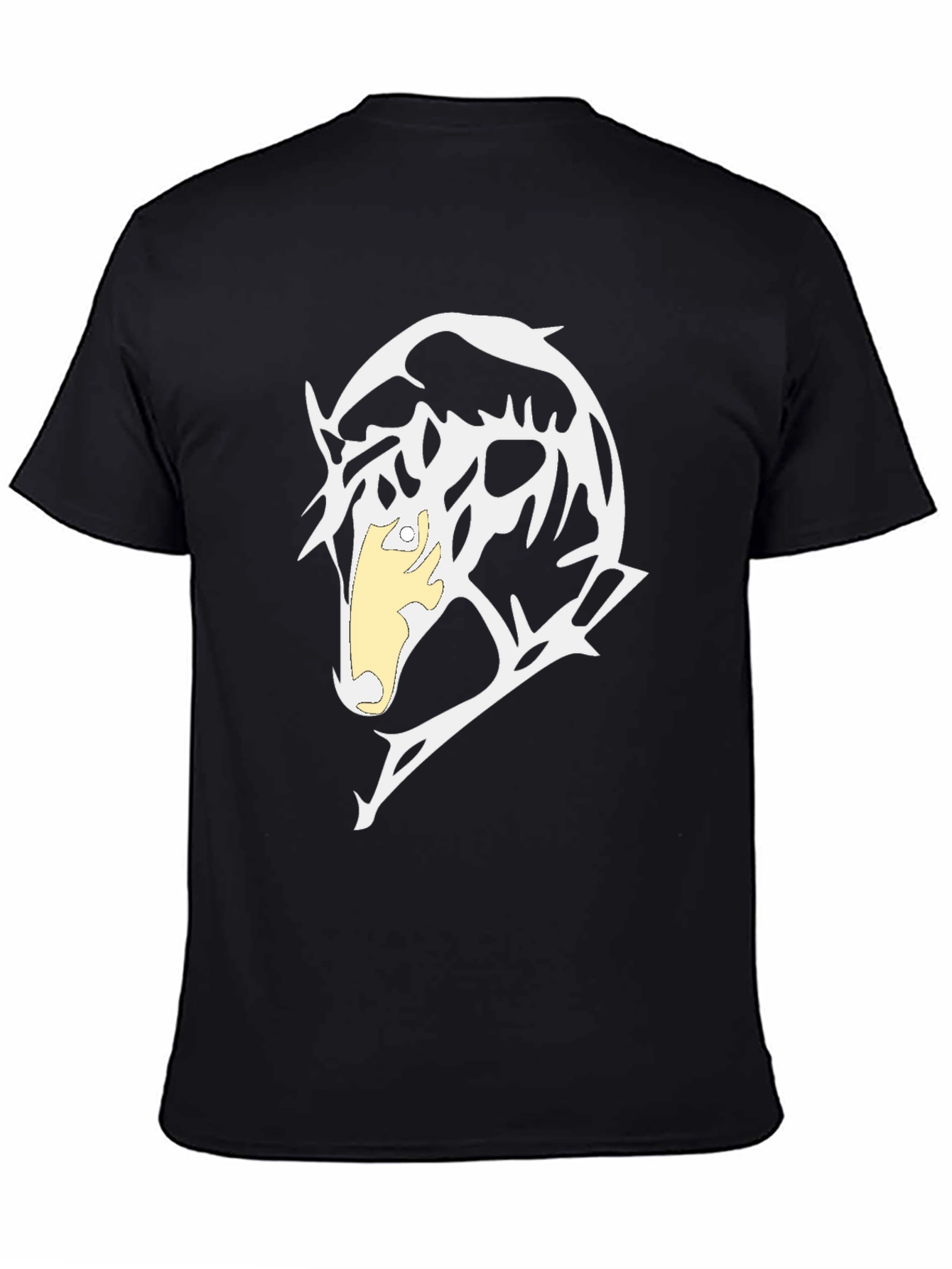 Abstract Graphic Print Black T-Shirt