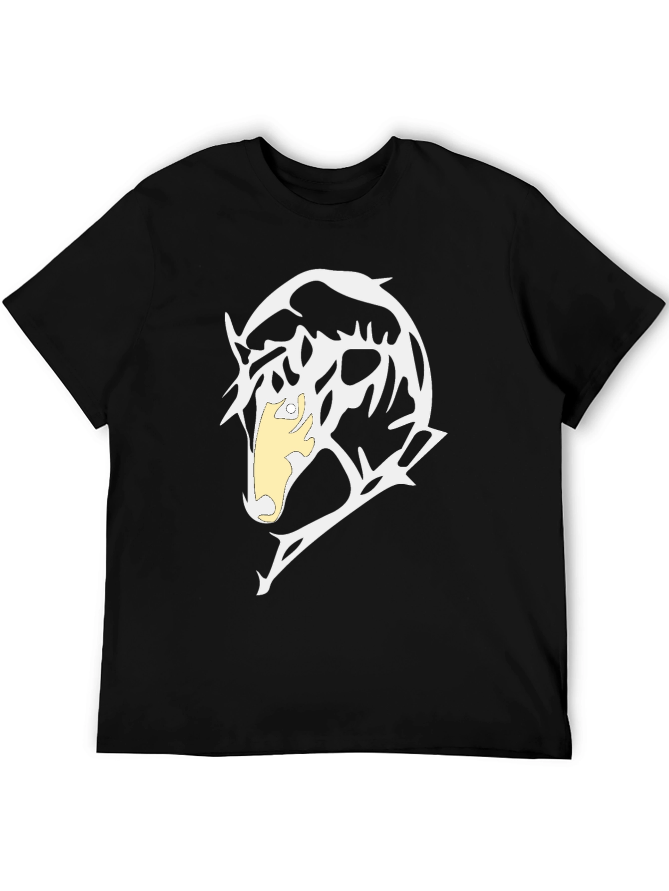 Abstract Graphic Print Black T-Shirt