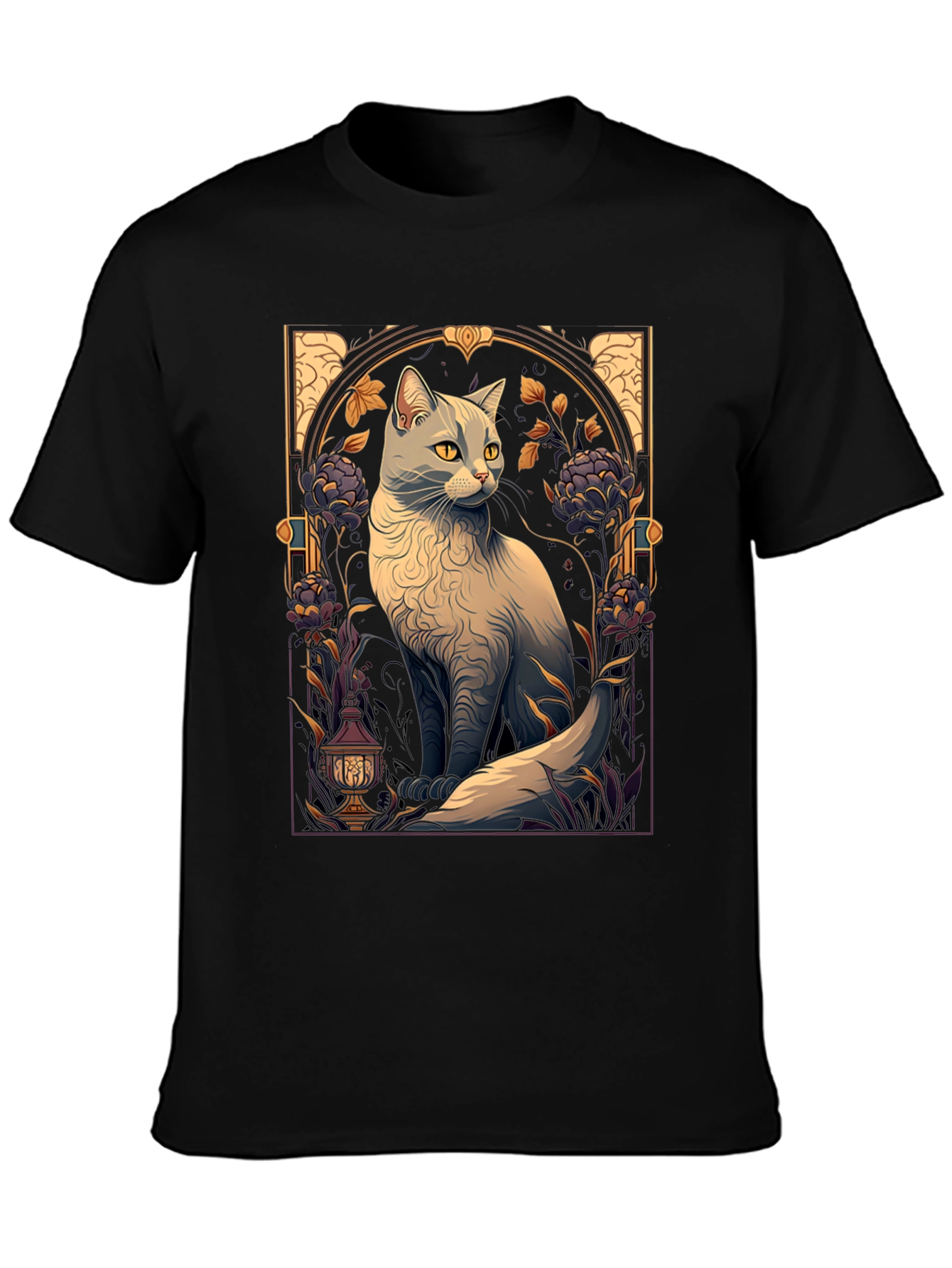 Art Nouveau Cat Graphic Tee