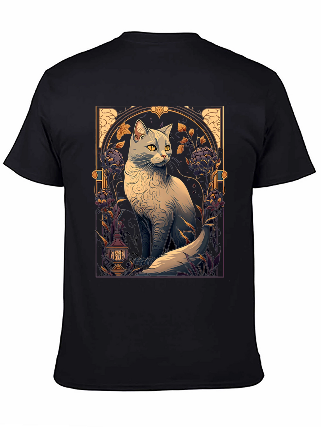 Art Nouveau Cat Graphic Tee